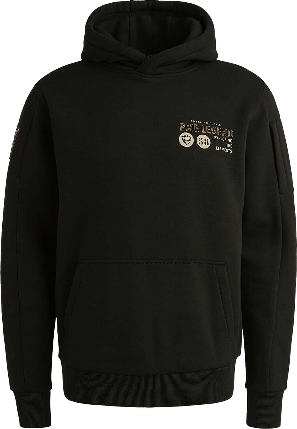 Pme Legend Hoodie 3t Cross Fleece Zwart