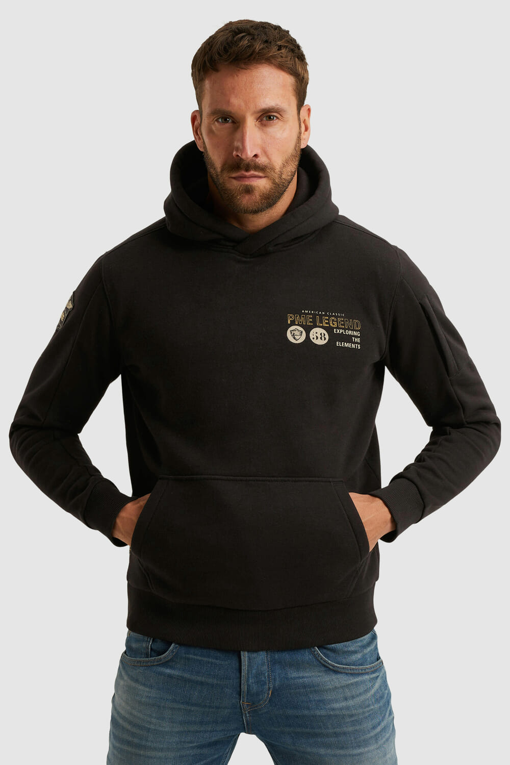 Pme Legend Hoodie 3t Cross Fleece Zwart