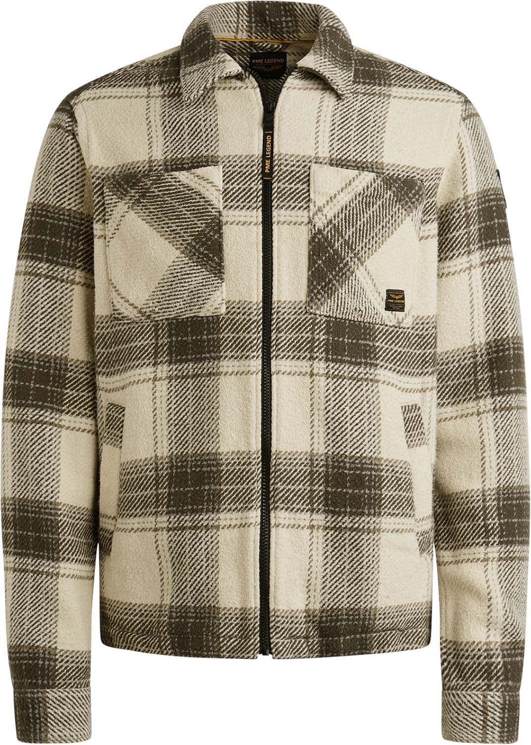 Pme Legend Overhemd Xtreme Heavy Big Check Beige