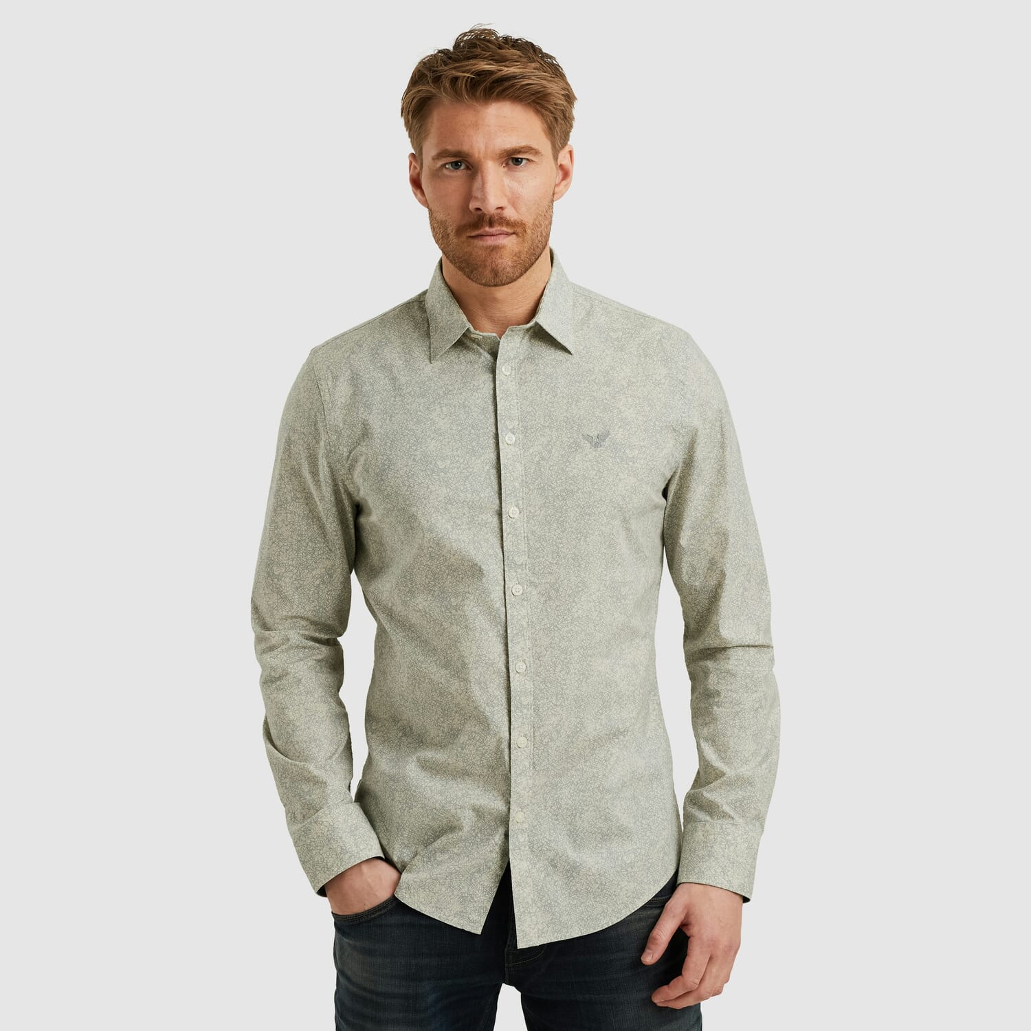 Pme Legend Overhemd Print Beige