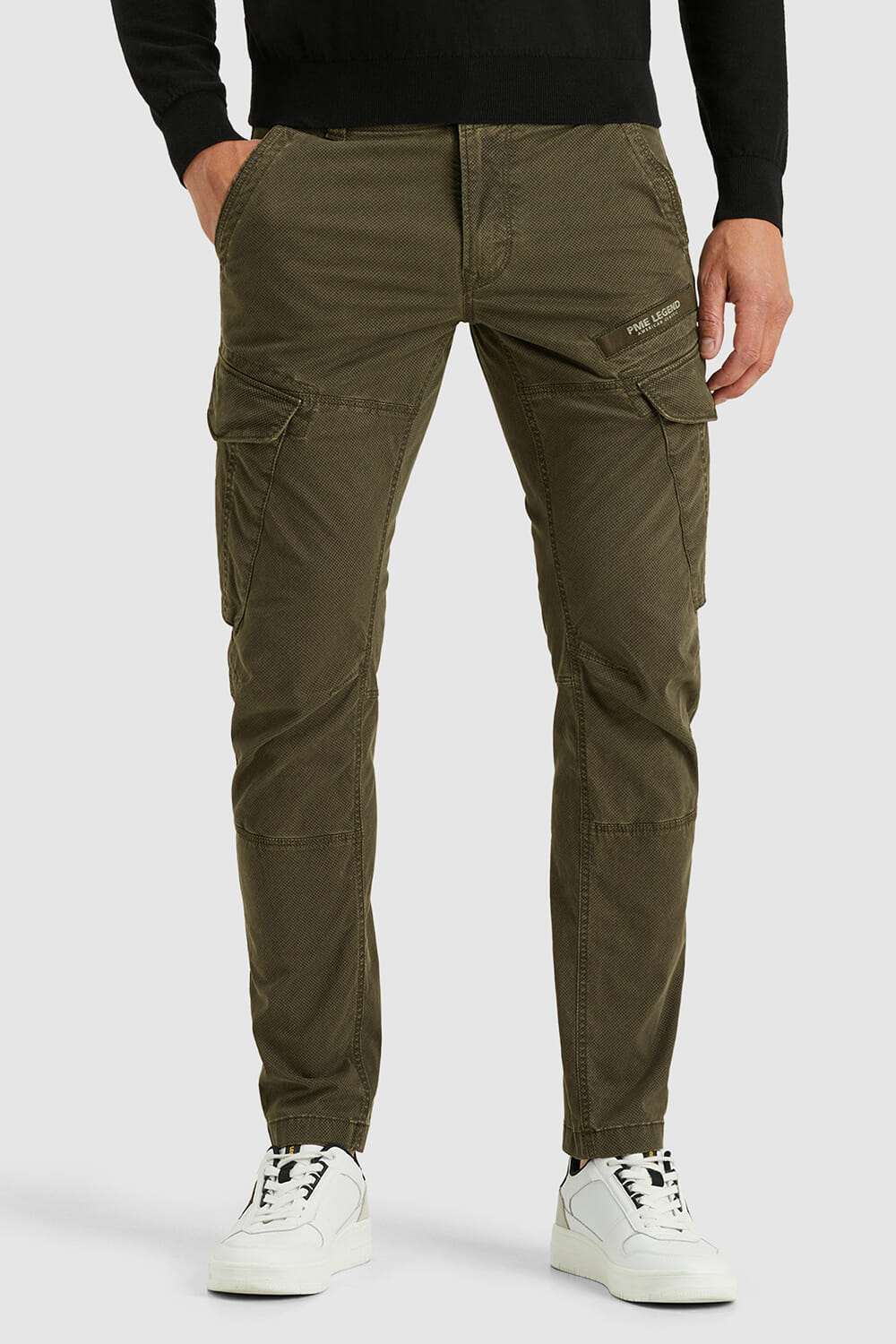 Pme Legend Cargobroek Nordrop Allover Print Grijs