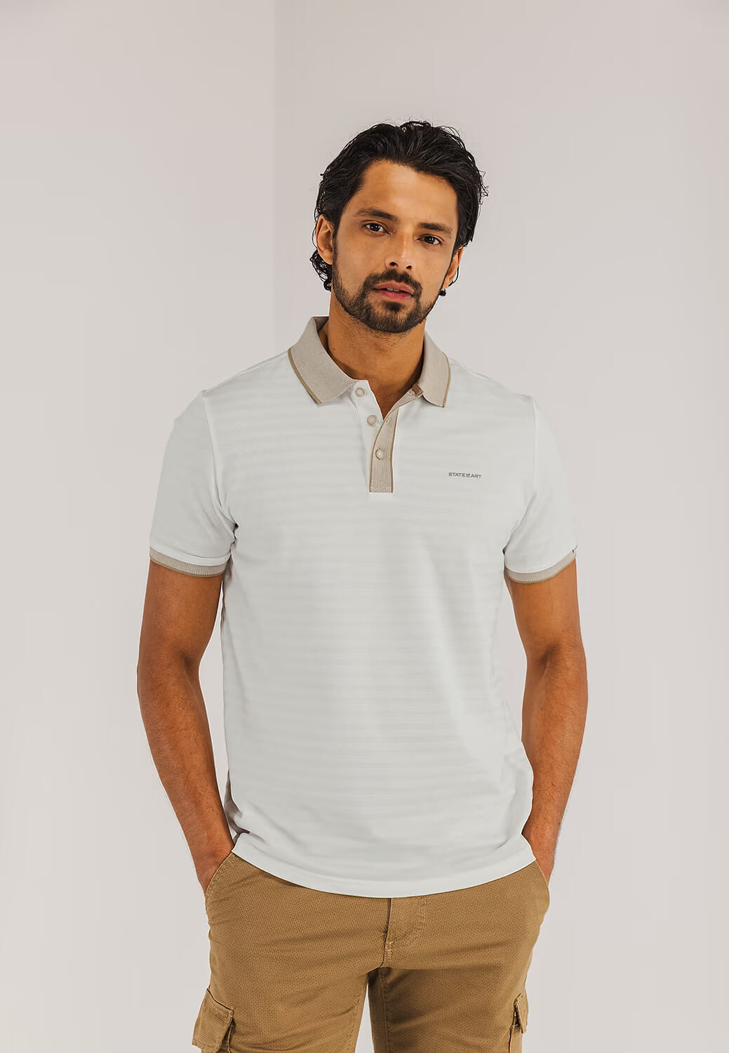 State Of Art Poloshirt Wit