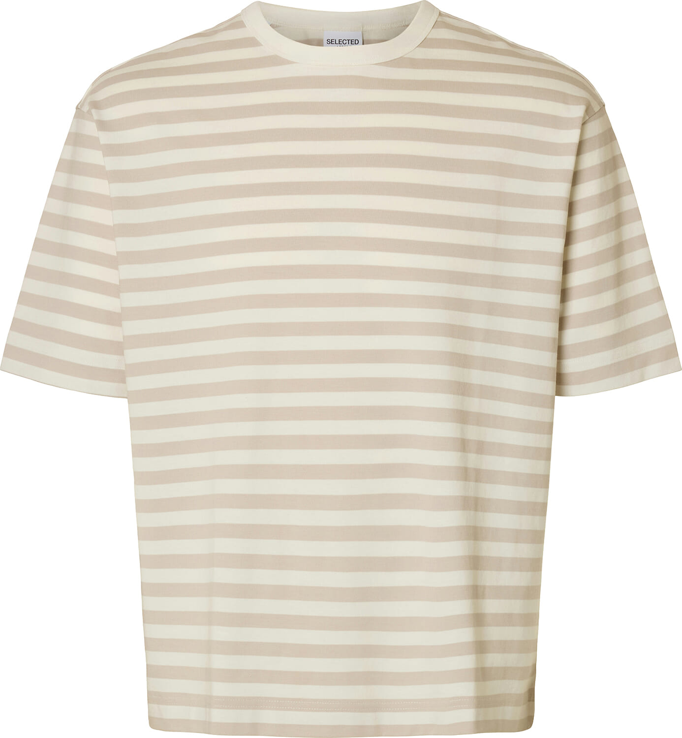Selected Homme T-shirt Dan Stripe Bruin