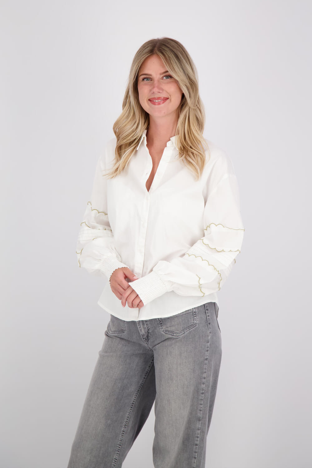 Vila Blouse Ambre Scallop Wit