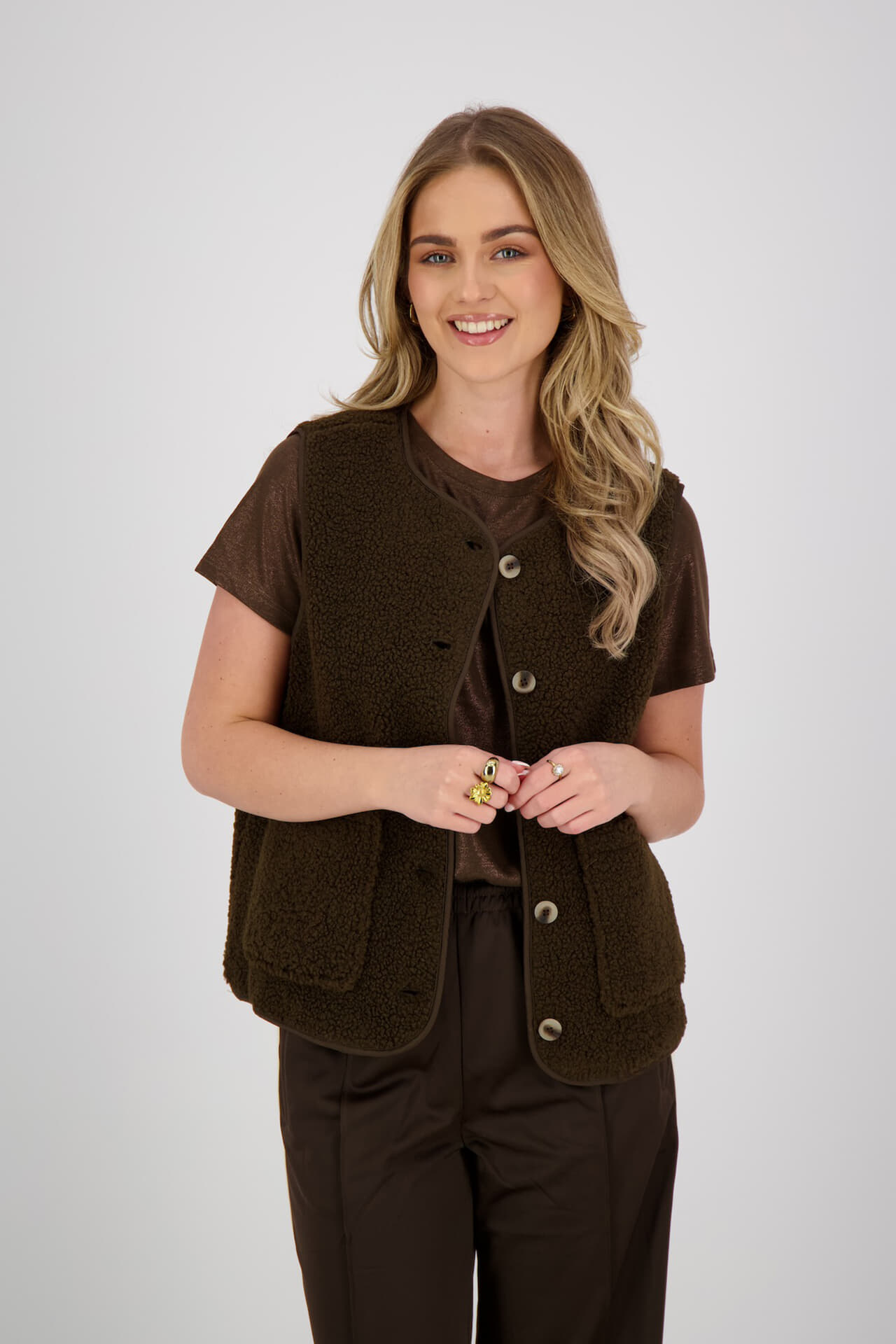 Vila Teddy Vest Ada Bruin