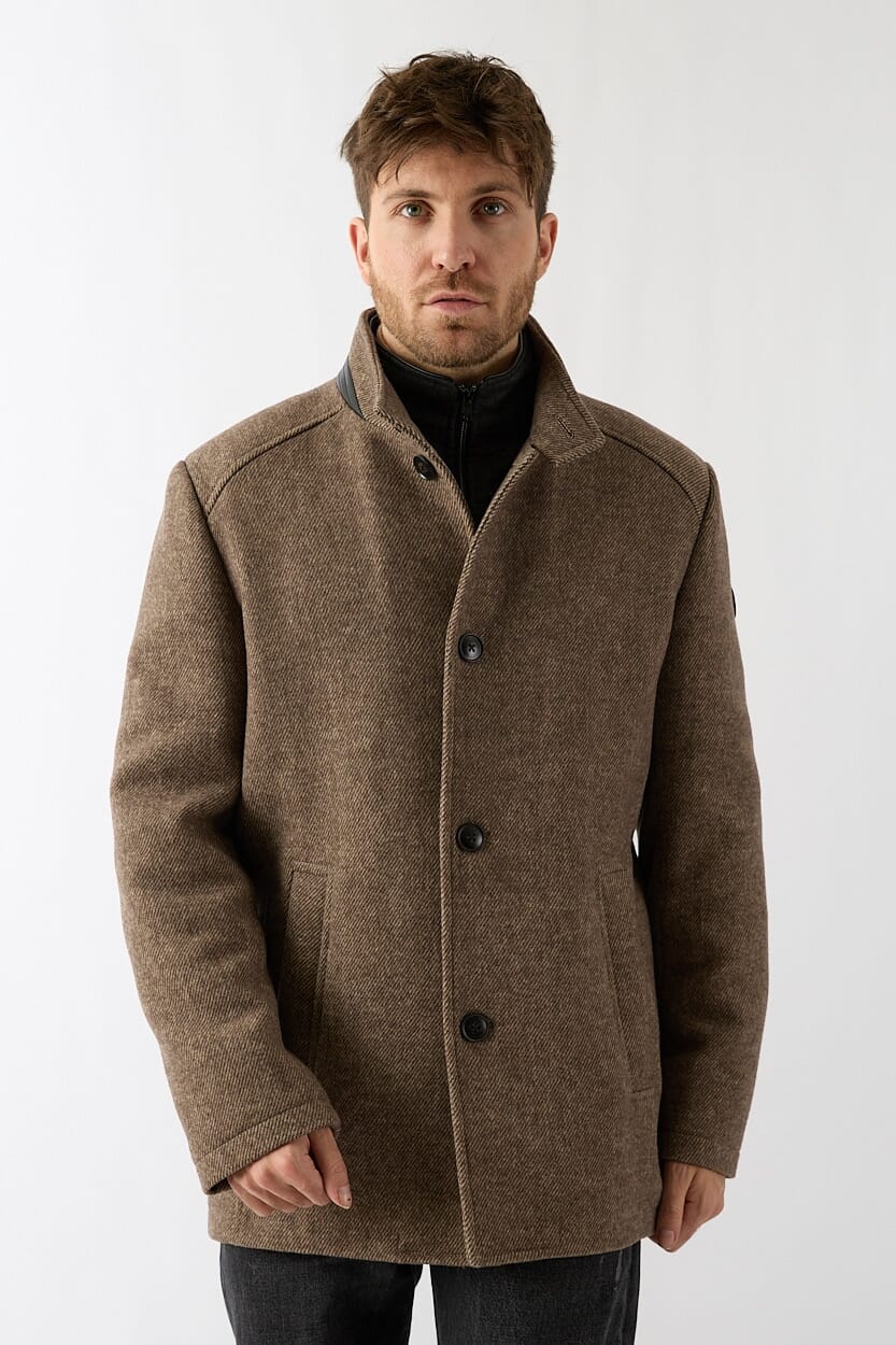 Donders 1860 Wollen jas Wooddown Bruin