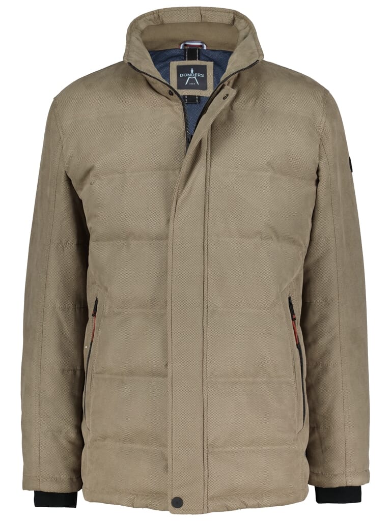 Donders 1860 Gewatteerde Jas Taupe