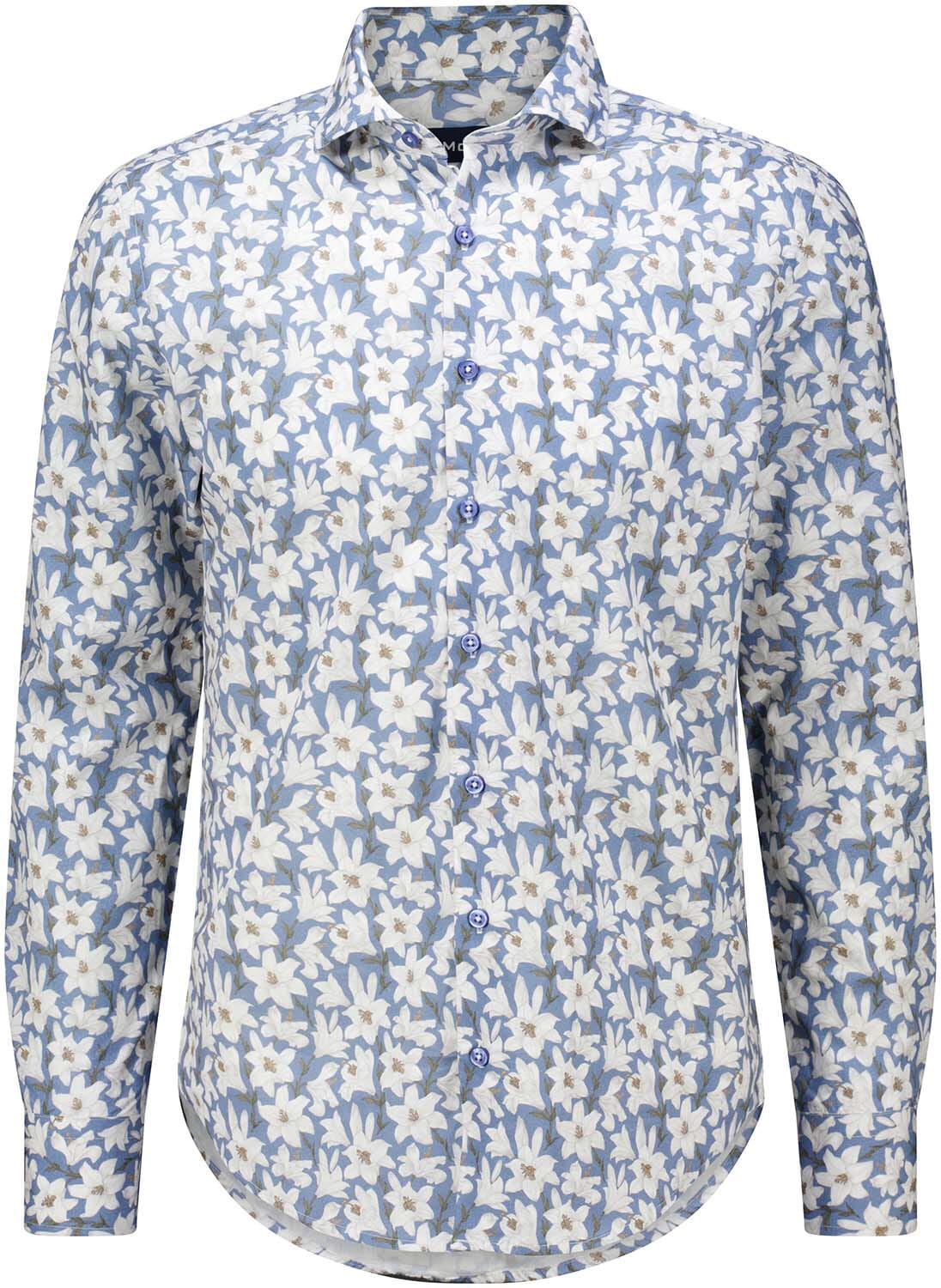 Bomont Overhemd Lilies Blauw