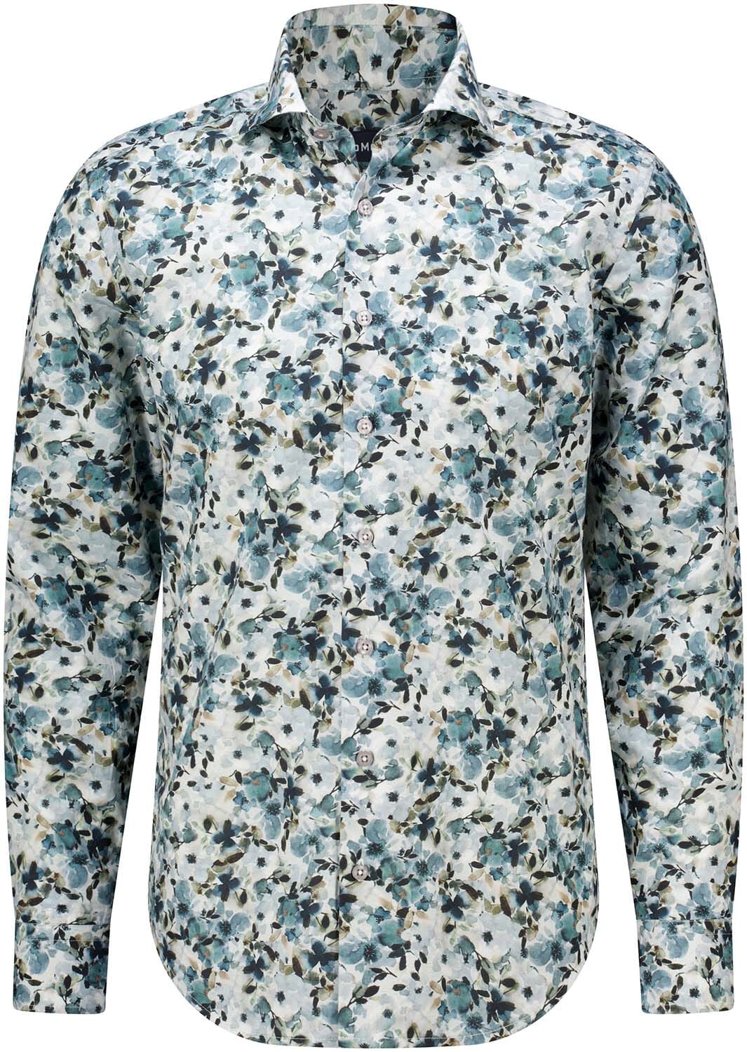 Bomont Overhemd Aquarel Flower Groen