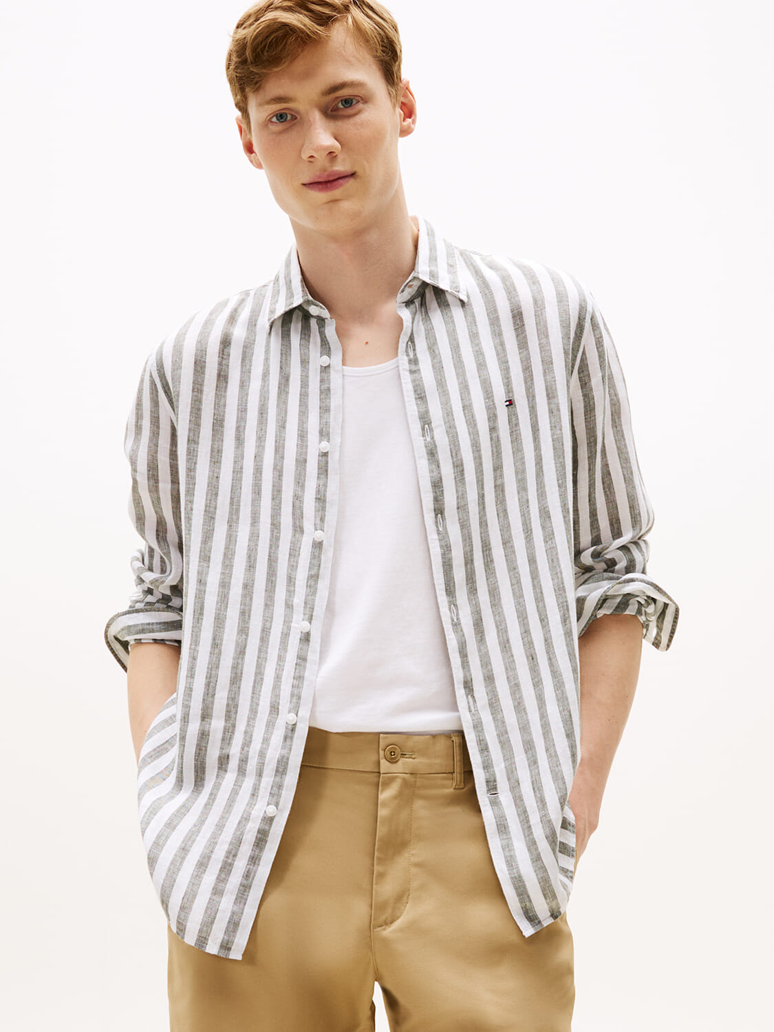Tommy Hilfiger Overhemd Stripe Groen