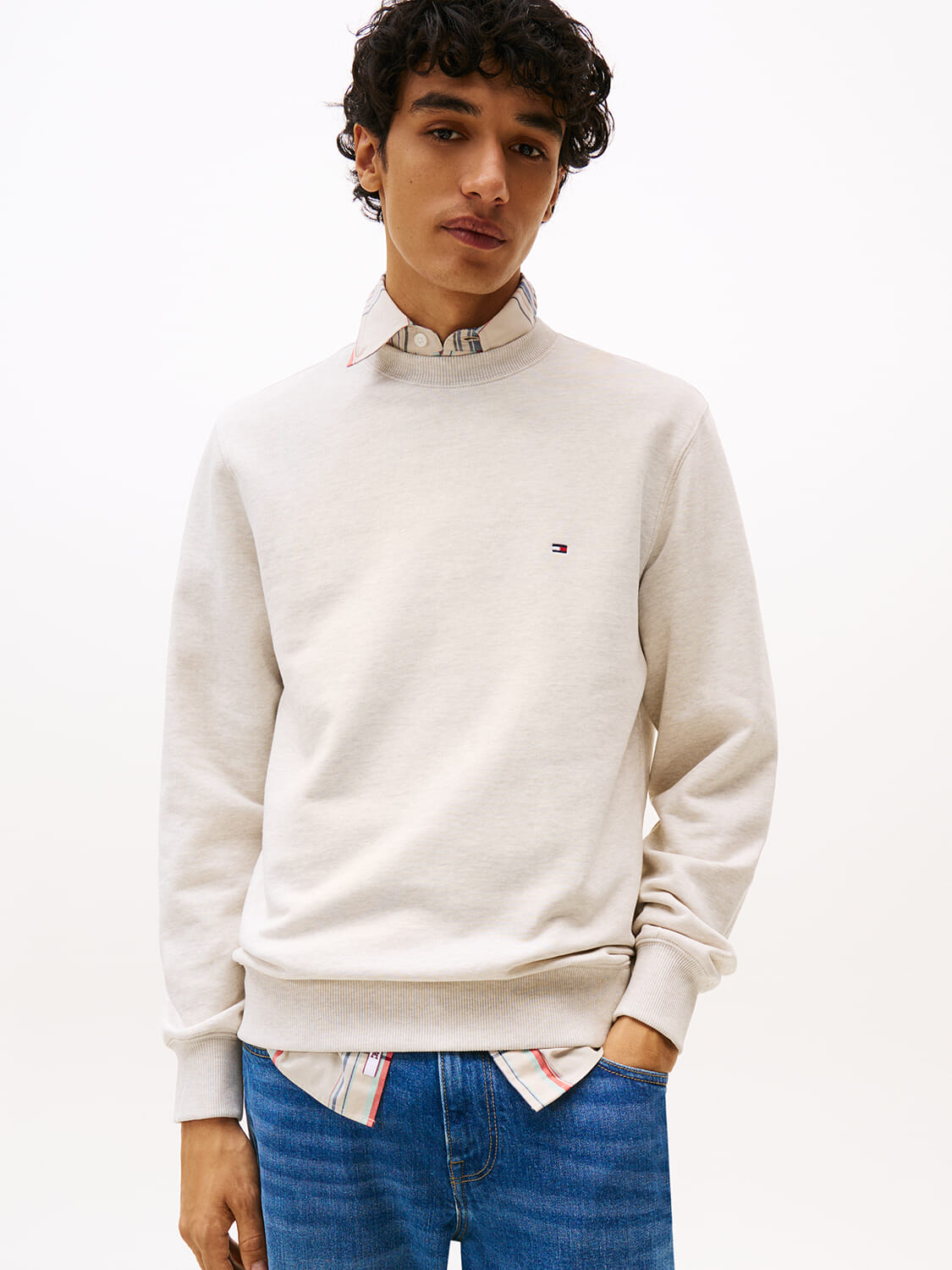 Tommy Hilfiger Sweater Terry Essential Wit