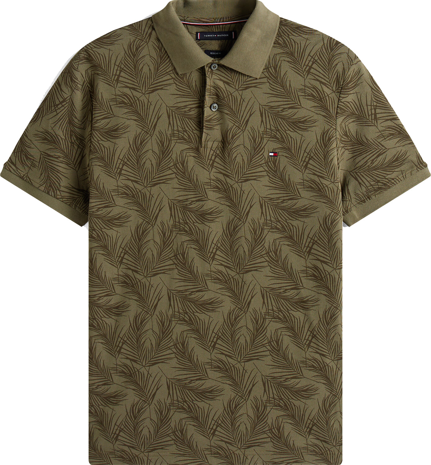 Tommy Hilfiger Polo Leaf Aop Groen