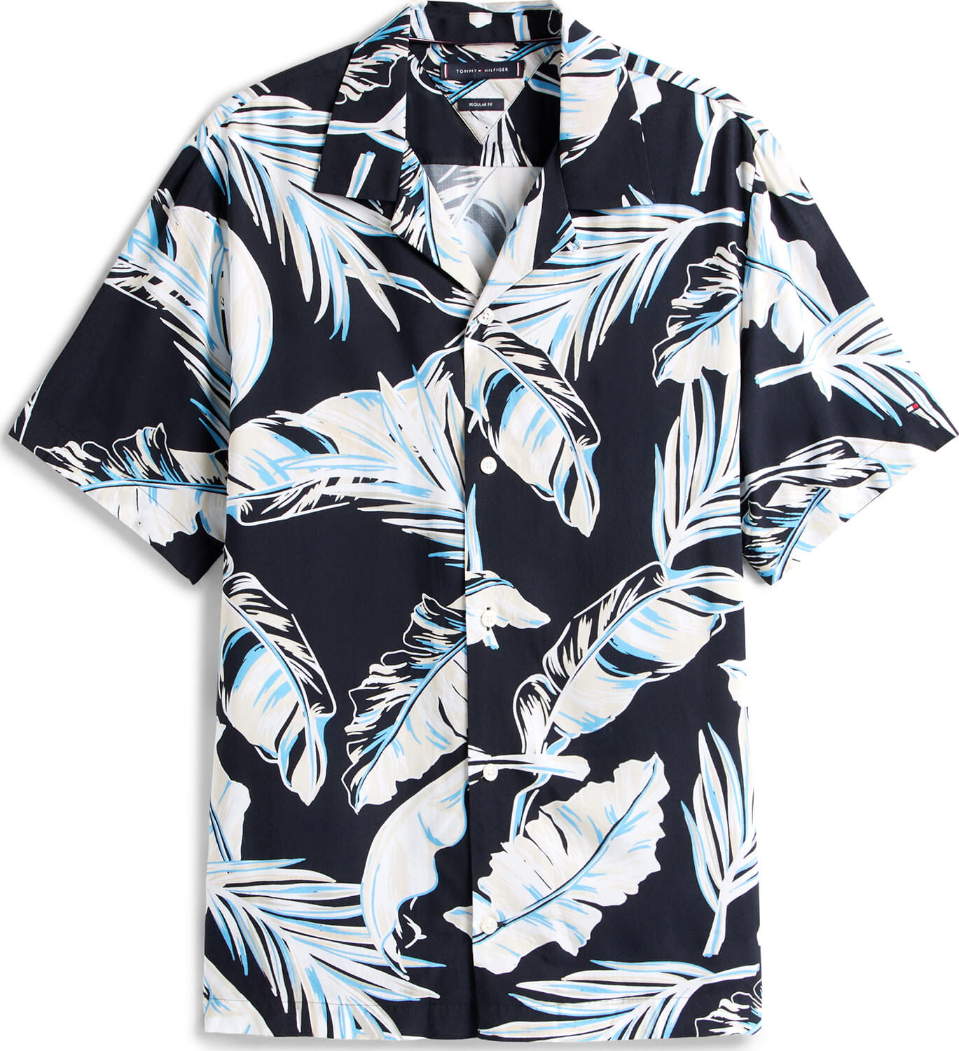 Tommy Hilfiger Overhemd Leaf Aop Zwart