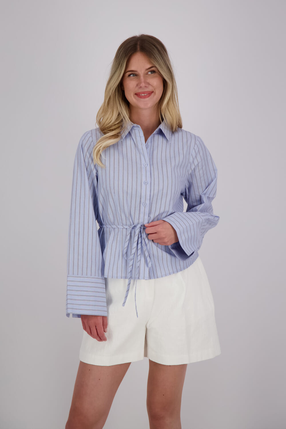 Neo Noir Blouse Clarida Stripe Blauw