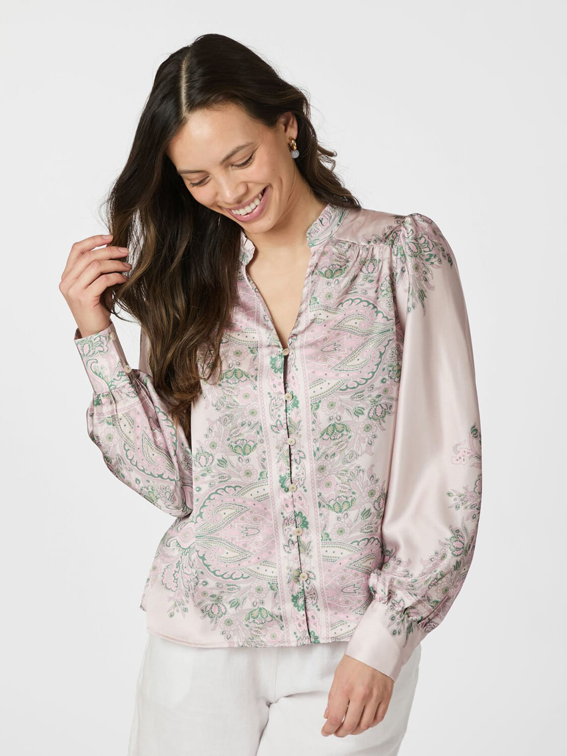 Neo Noir Top Massima Paisley Roze