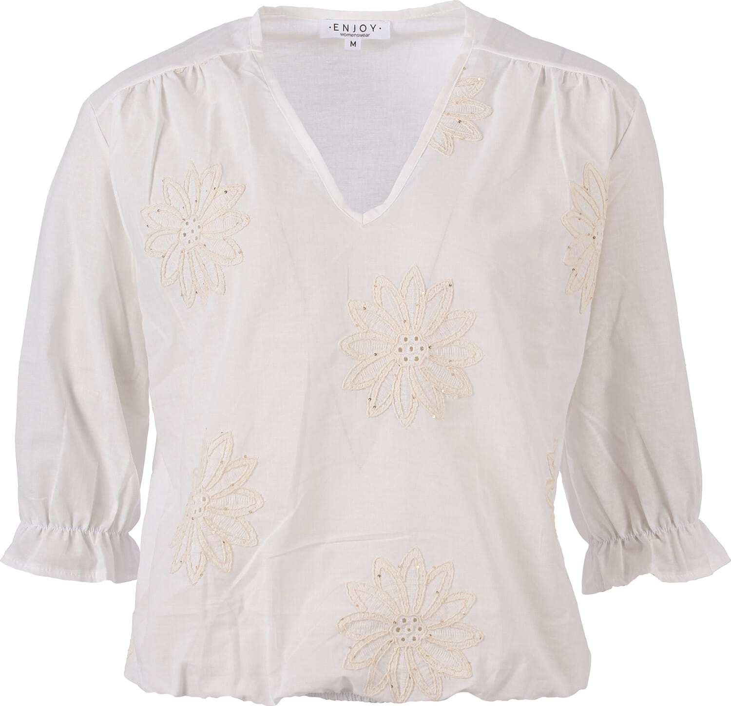 Enjoy Blouson Broderie Wit