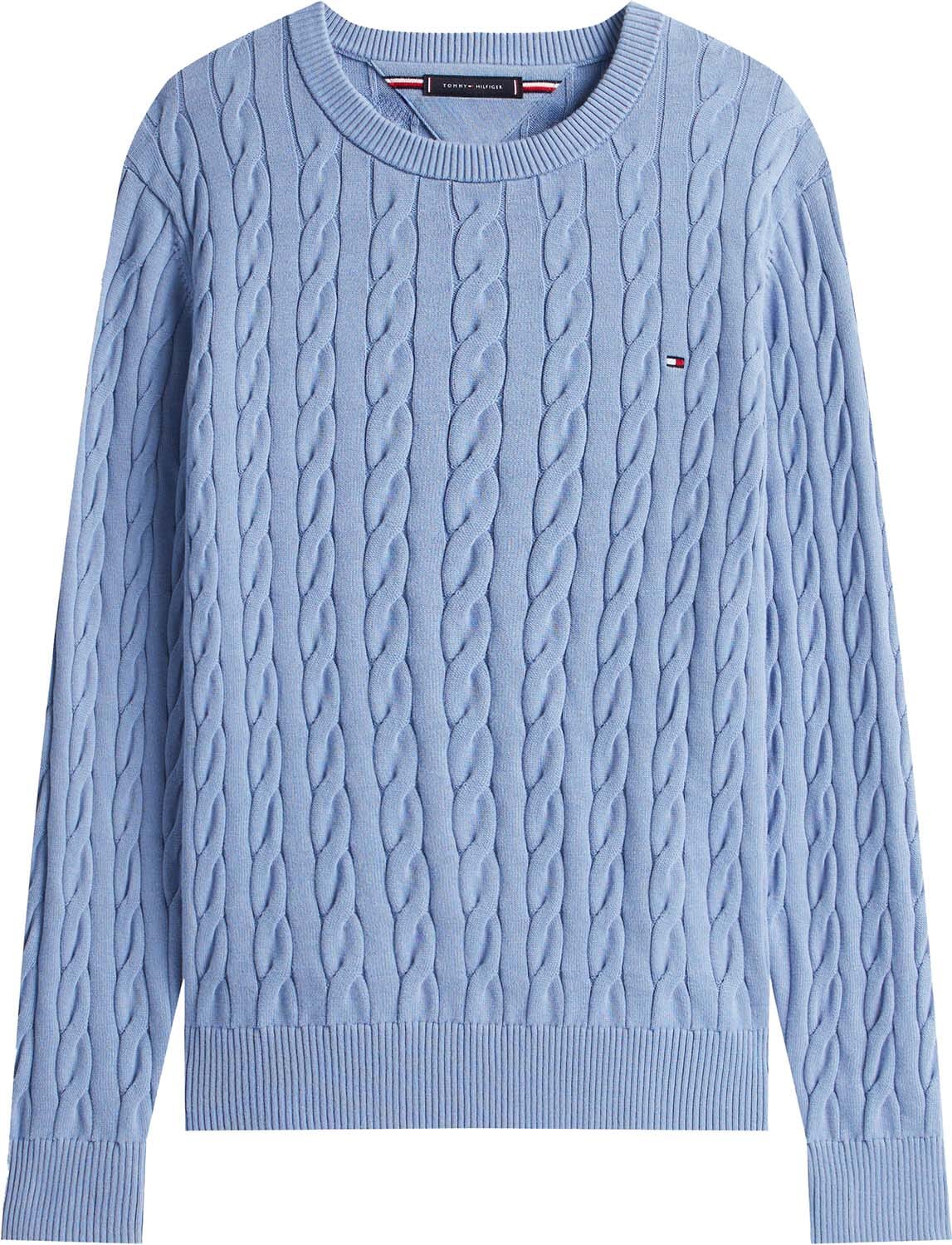 Tommy Hilfiger Gebreide Trui Classic Cable Blauw