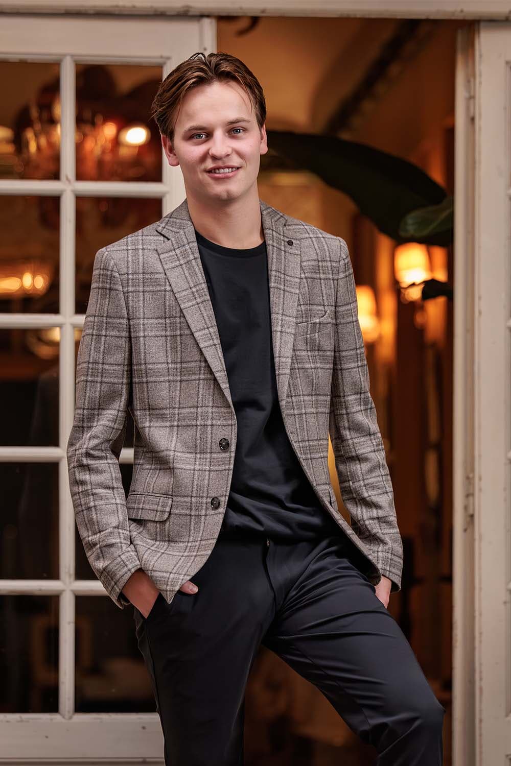 Zuitable Blazer Dinick Check Beige