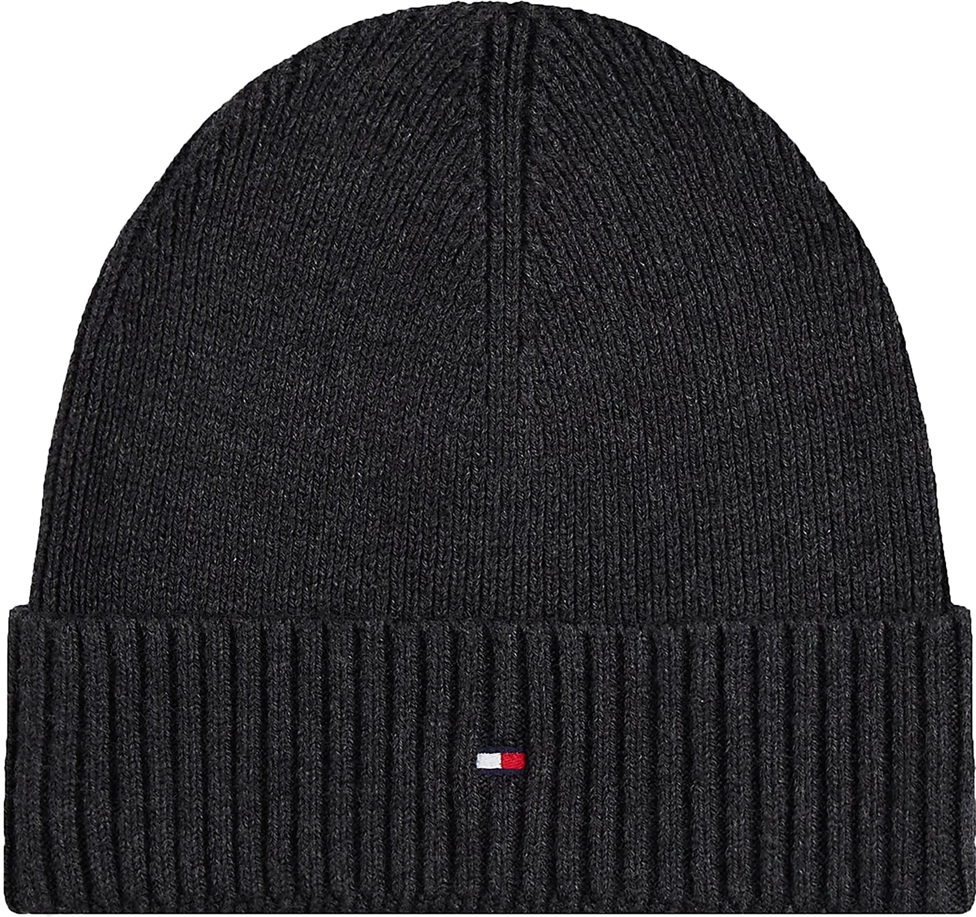 Tommy Hilfiger th flag pima cotton beanie Antraciet