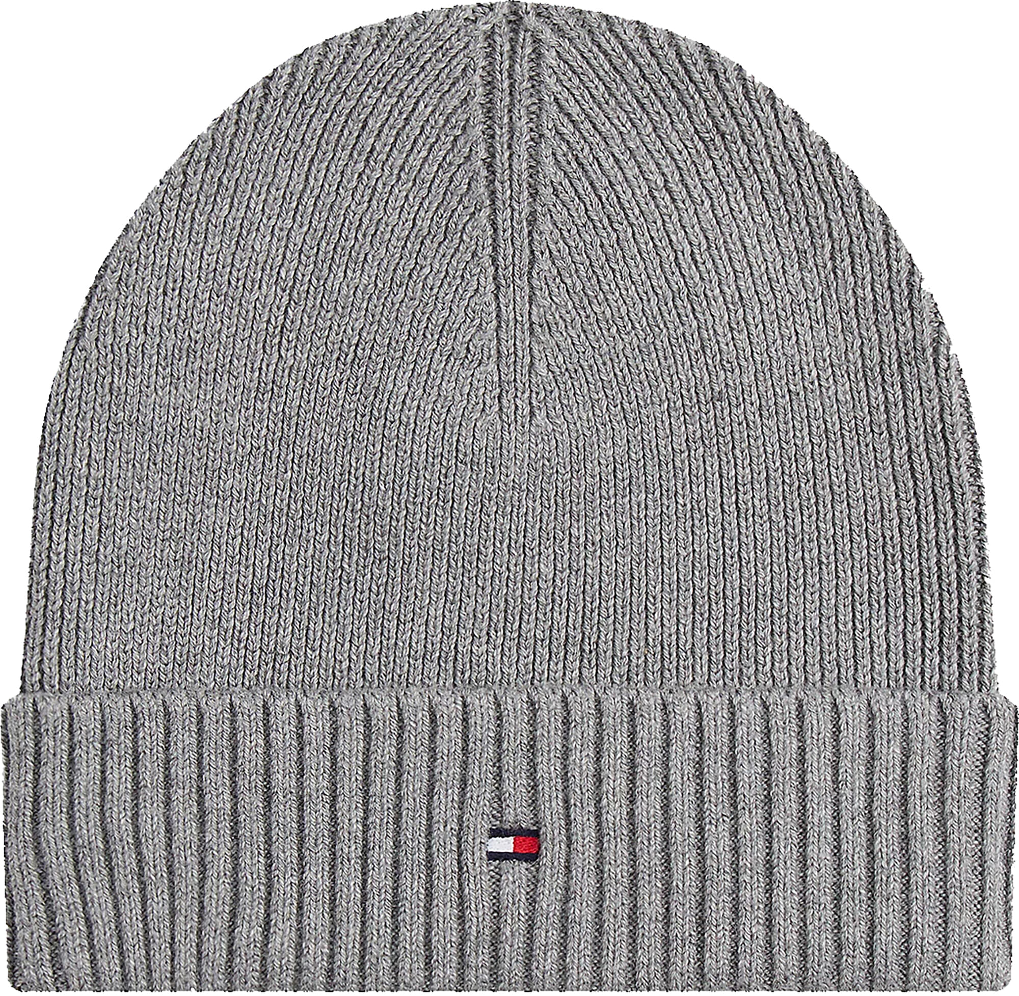 Tommy Hilfiger th flag pima cotton beanie Grijs