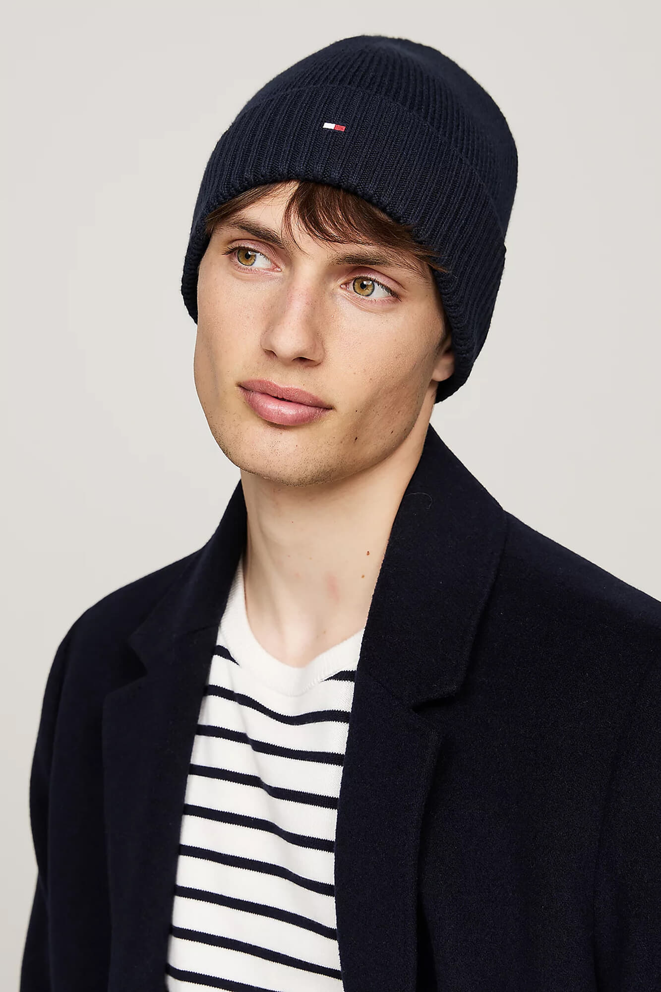 Tommy Hilfiger th flag pima cotton beanie Navy