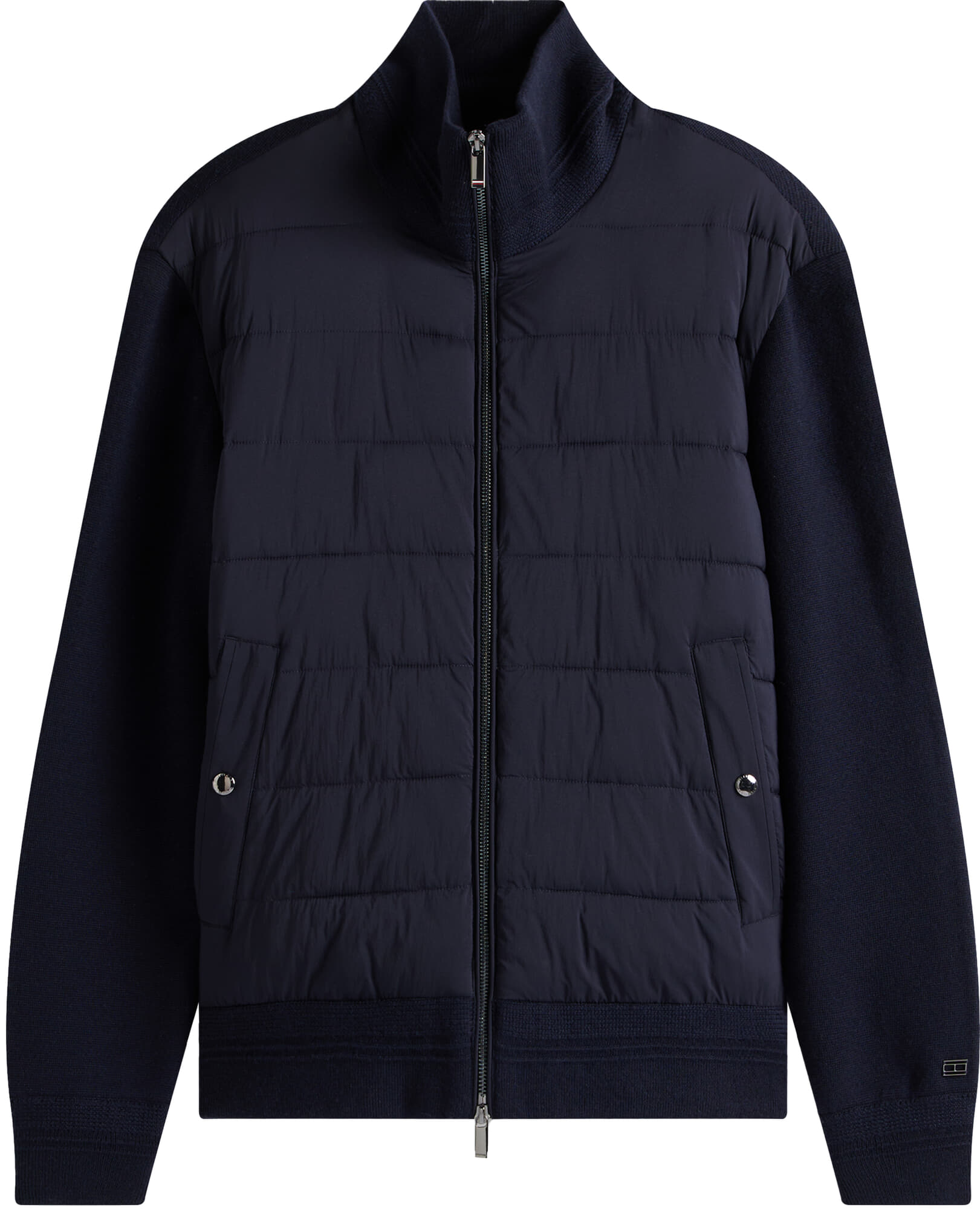 Tommy Hilfiger Gewatteerde Jas DC Mixed Media Navy