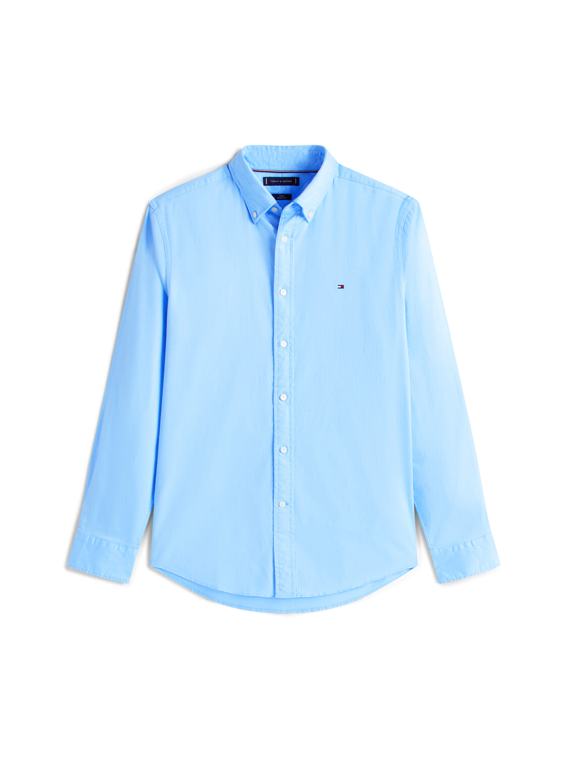 Tommy Hilfiger Overhemd Solid Flex Flannel Blauw