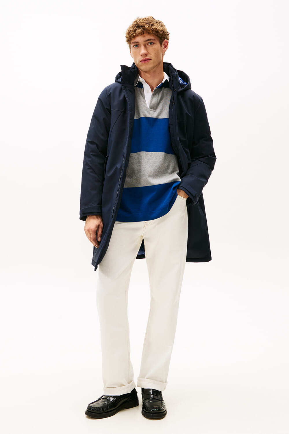 Tommy Hilfiger Padded Parka Jas Tech Hooded Blauw