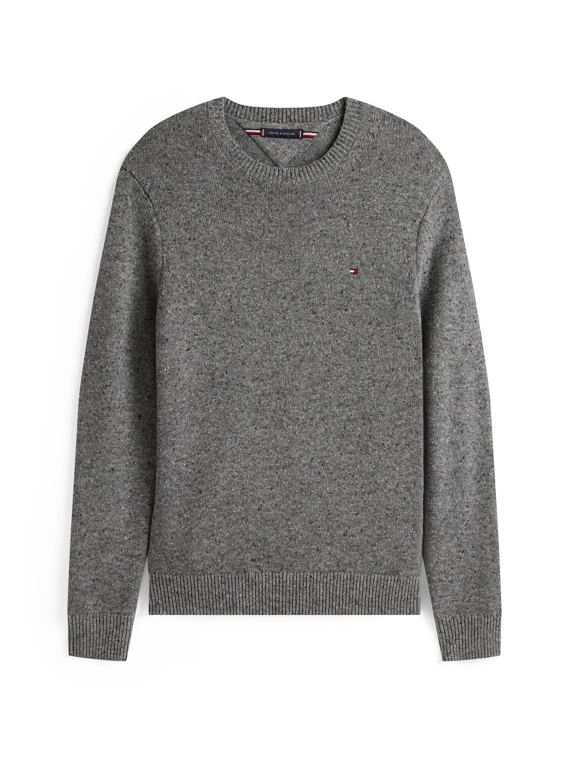 Tommy Hilfiger Trui Donegal Crew Lambswol Blend  Grijs