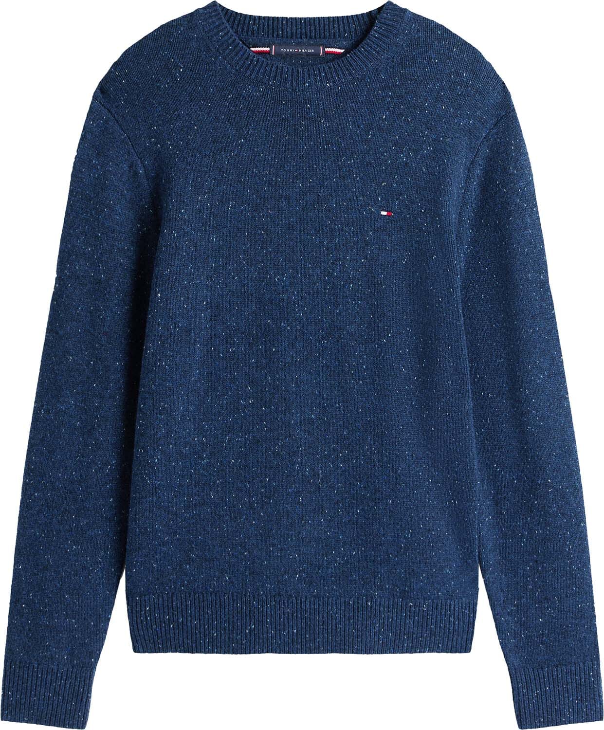 Tommy Hilfiger Trui Donegal Crew Lambswol Blend  Blauw
