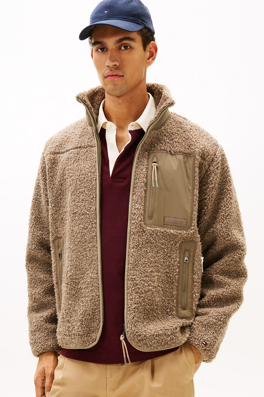 Tommy Hilfiger Vest Teddy Fleece Taupe Tommy Hilfiger Vest Teddy Fleece Taupe