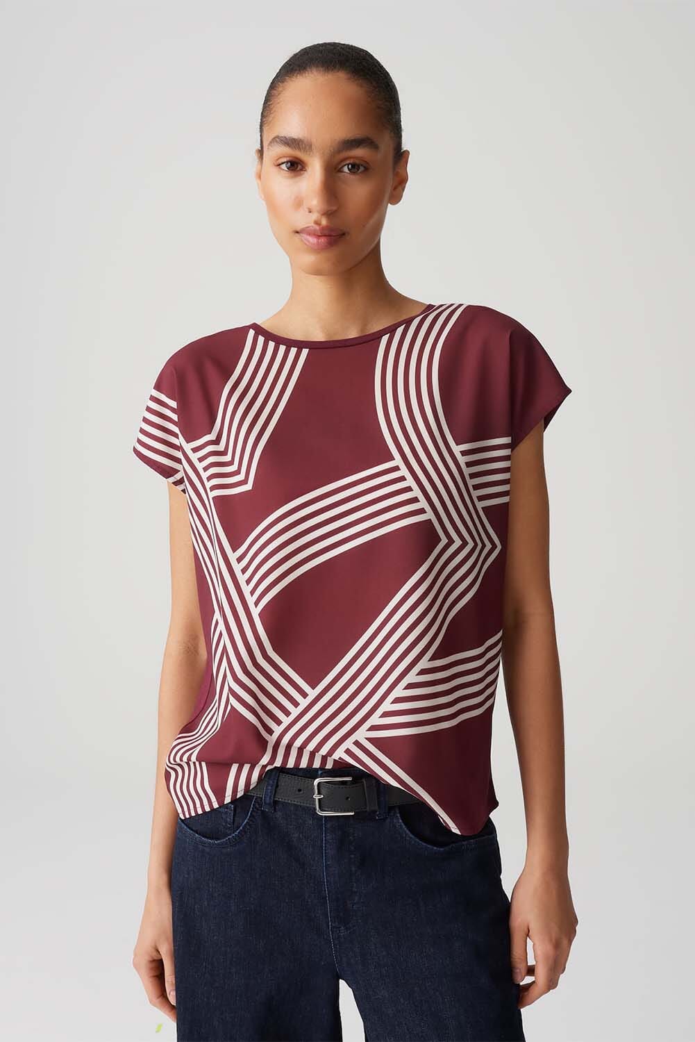 Opus Top Sabethi print Rood