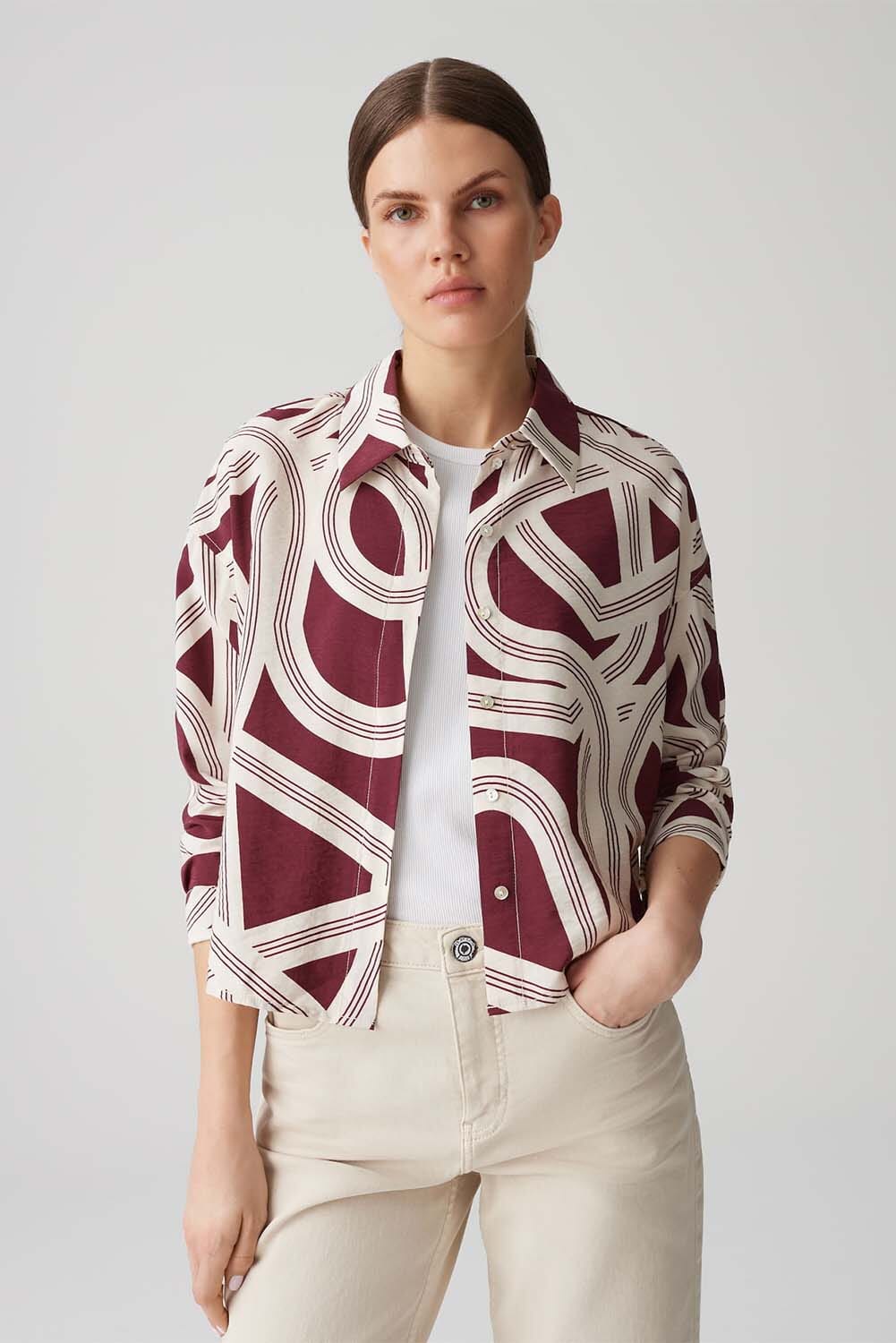 Opus Blouse Famena lane Rood