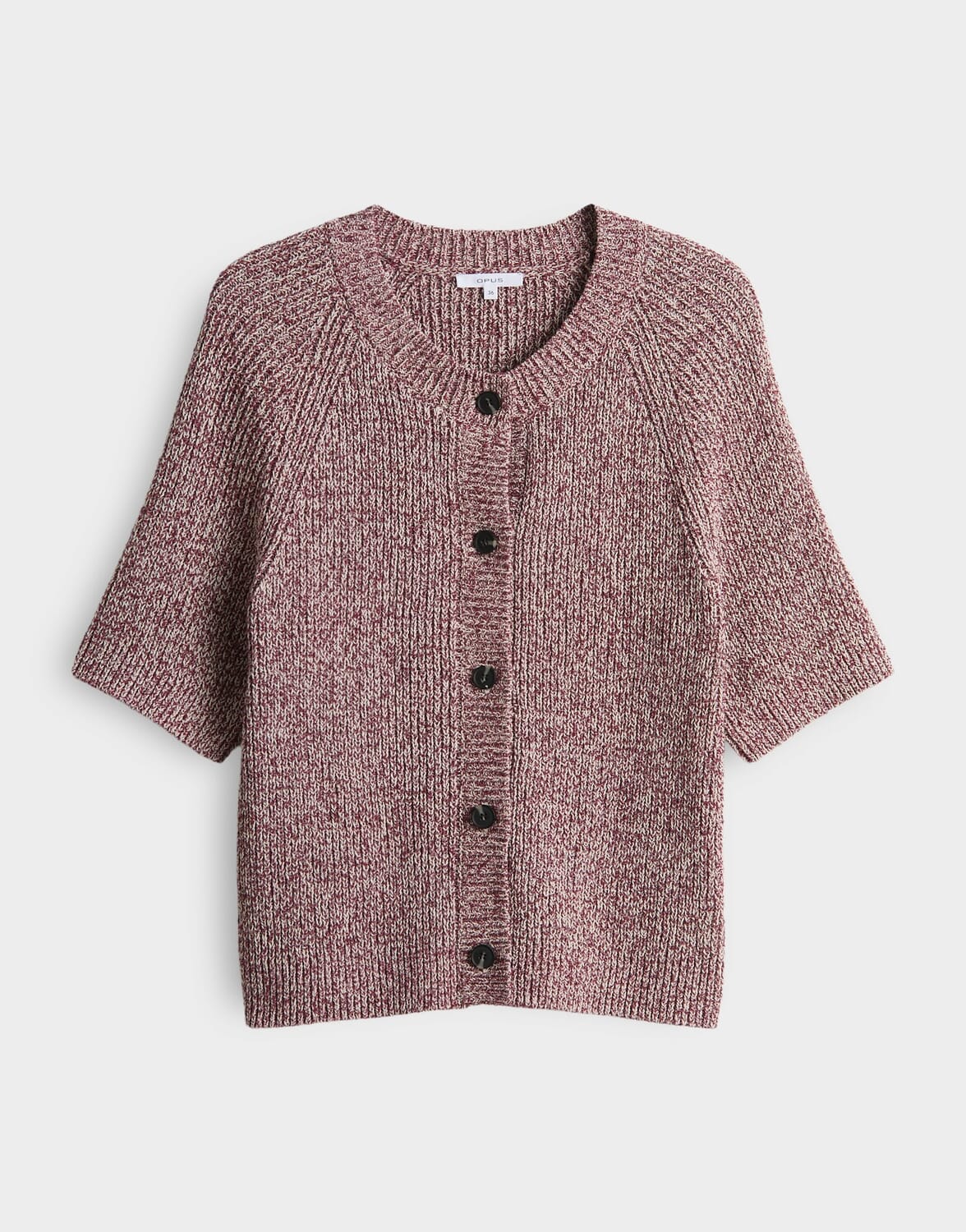 Opus Gebreid Vest Dacki mouliné-effect Rood