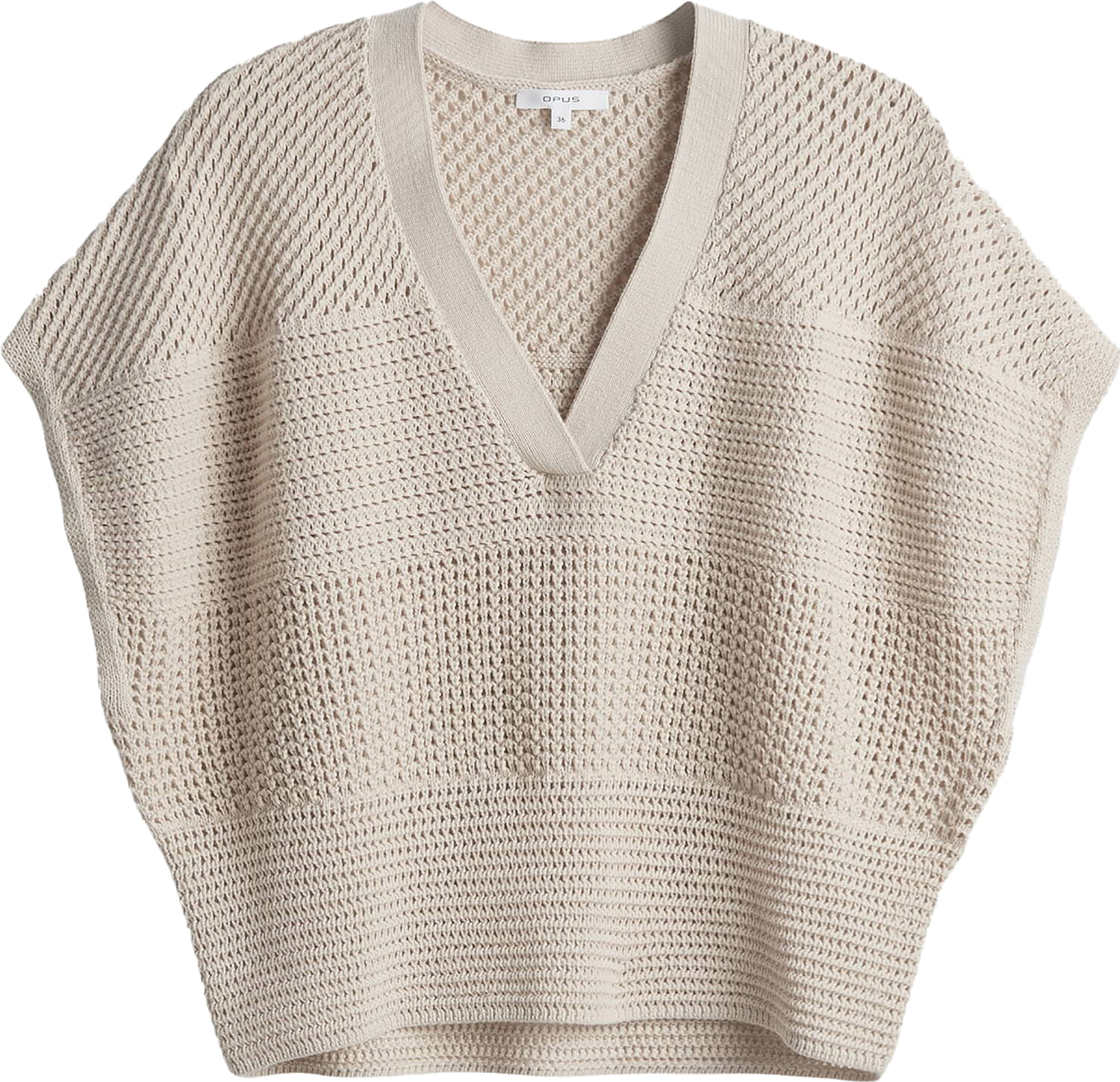 Opus Gebreide Top Pekina Beige
