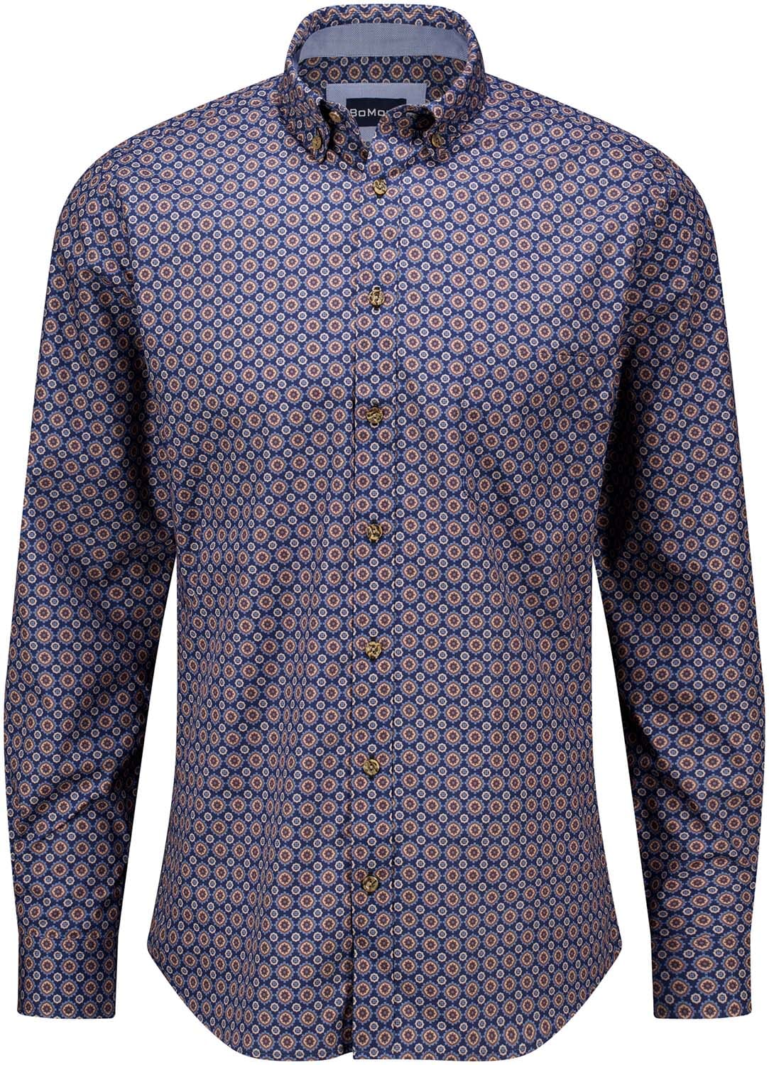 Bomont Overhemd Jerome Print Blauw
