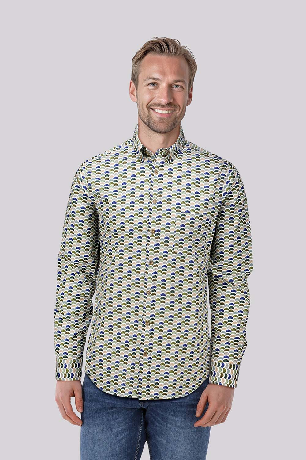Bomont Overhemd Jerome Print Groen