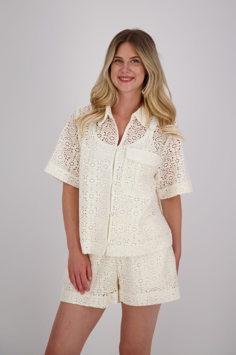 Sisters Point Blouse Elsia-sh.ss Wit