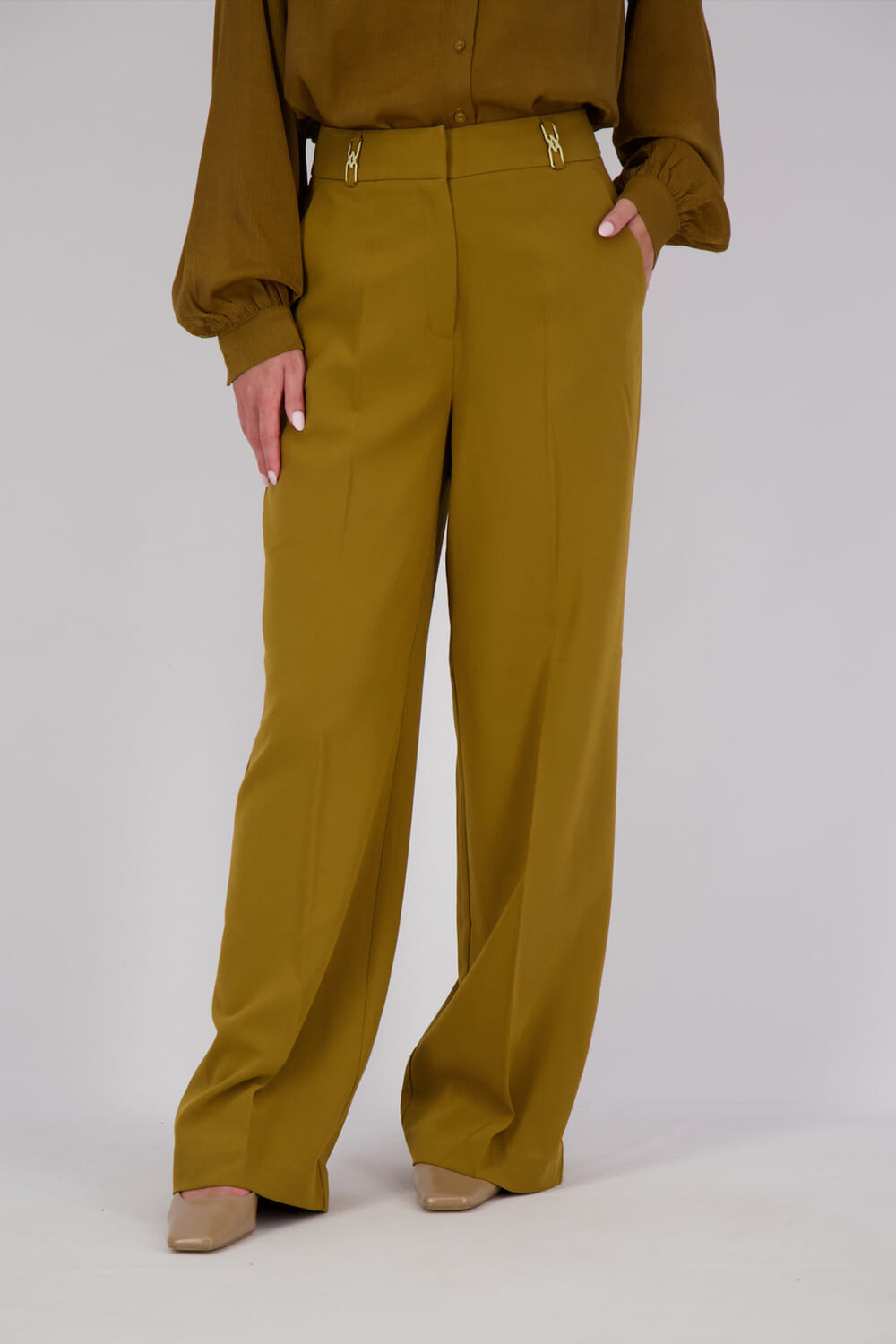 Aaiko Pantalon Sonja Fancy Geel