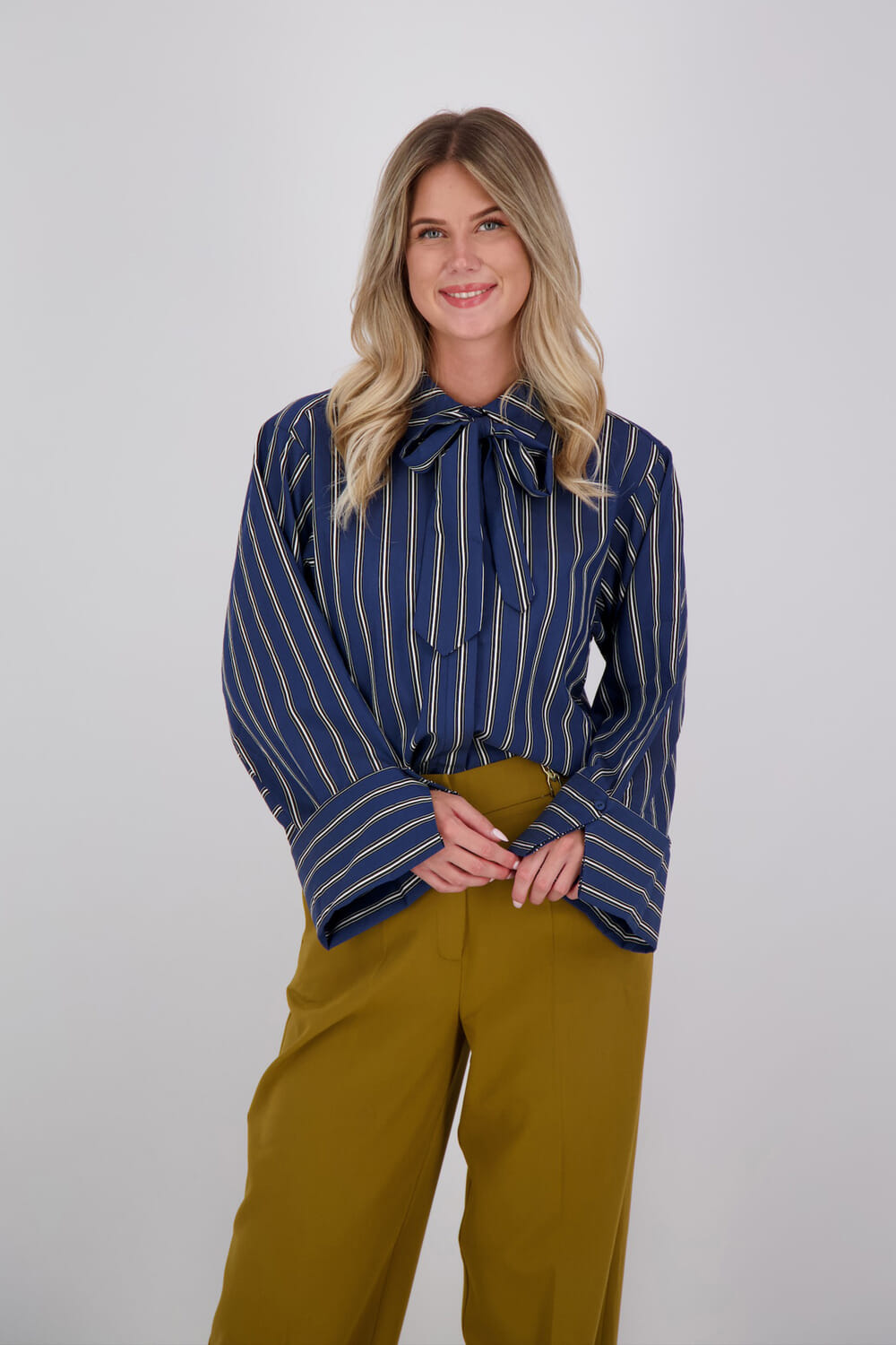 Aaiko Blouse Elda Stripe Blauw