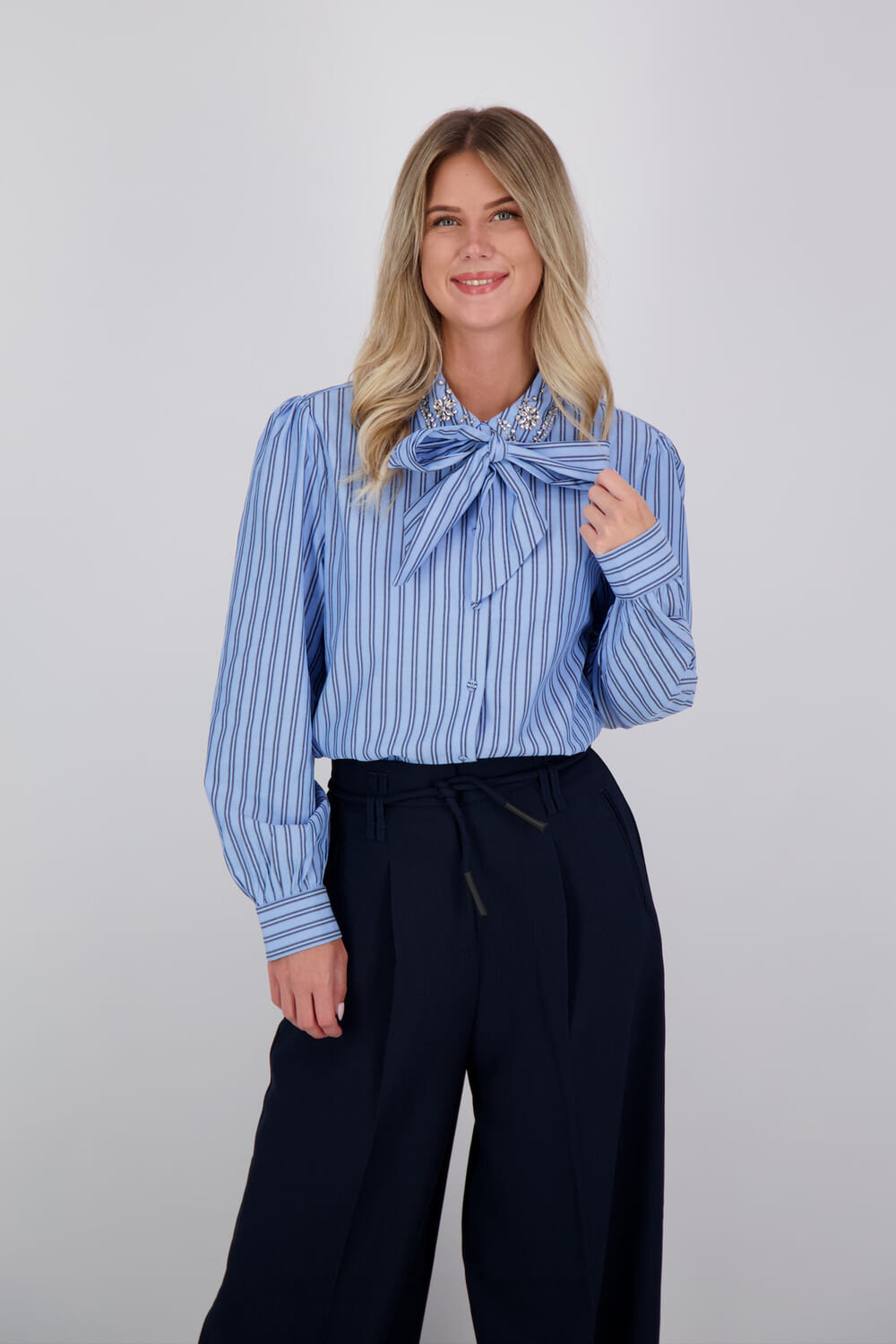 Aaiko Blouse Fenne Strass Blauw