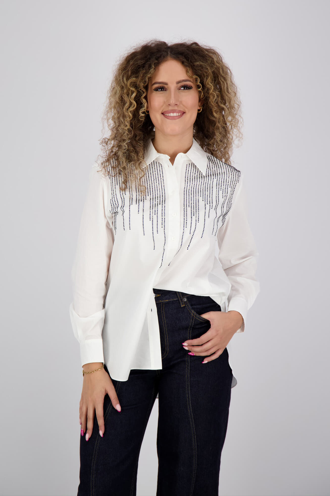 Aaiko Blouse Joan Strass Wit