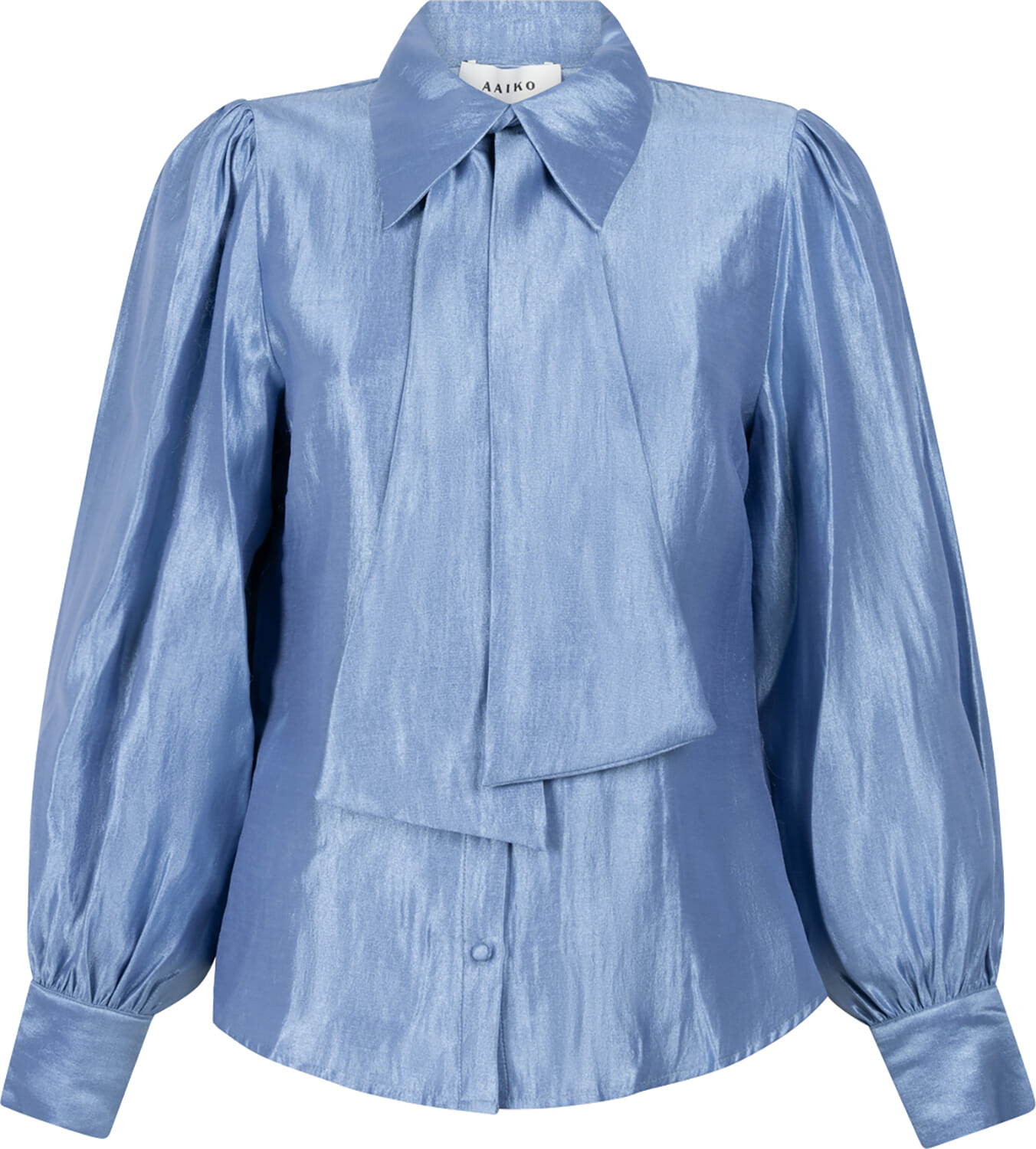 Aaiko Blouse Veronne Tie Shimm Blauw