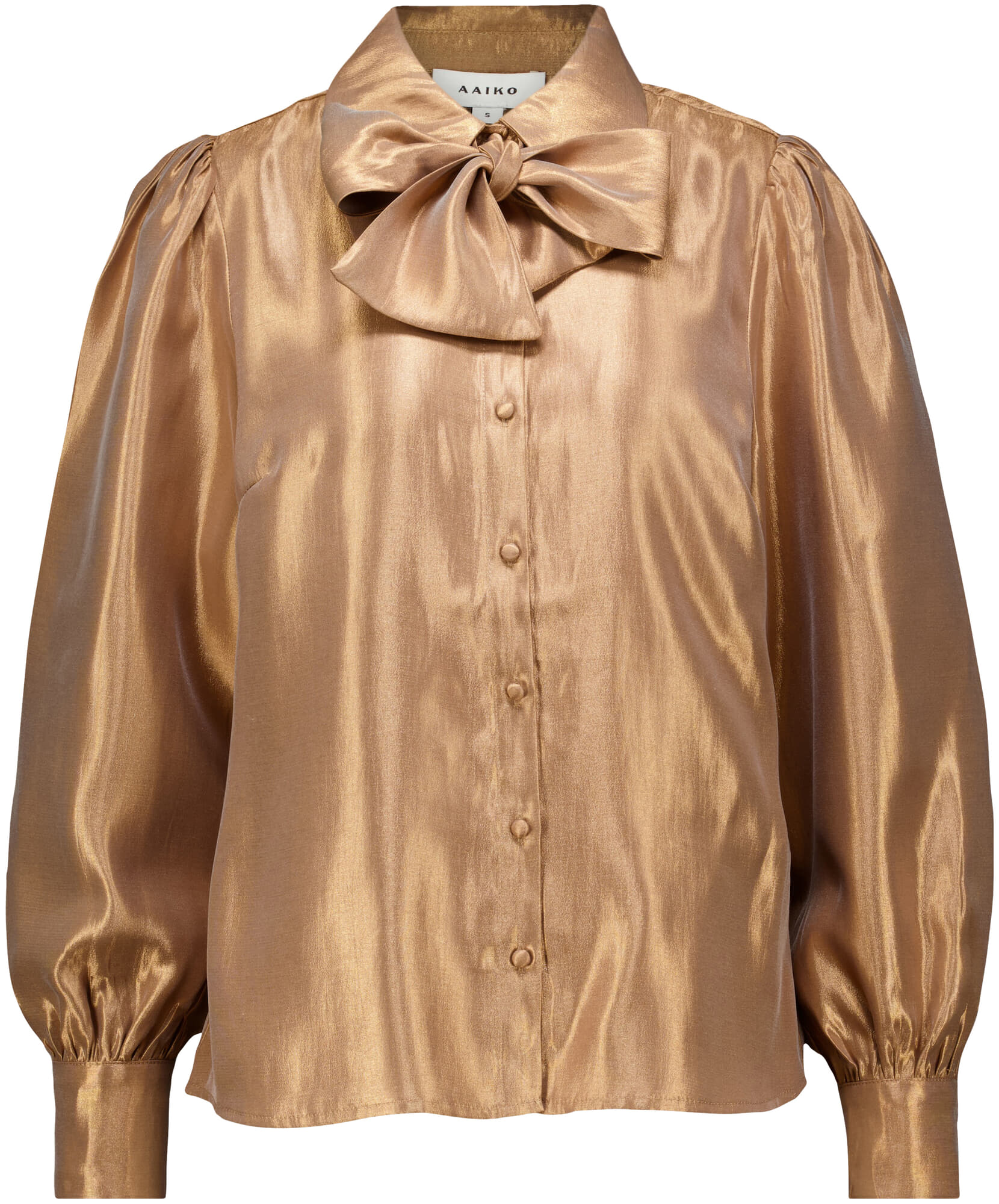 Blouse Veronne Tie Shimm Bruin