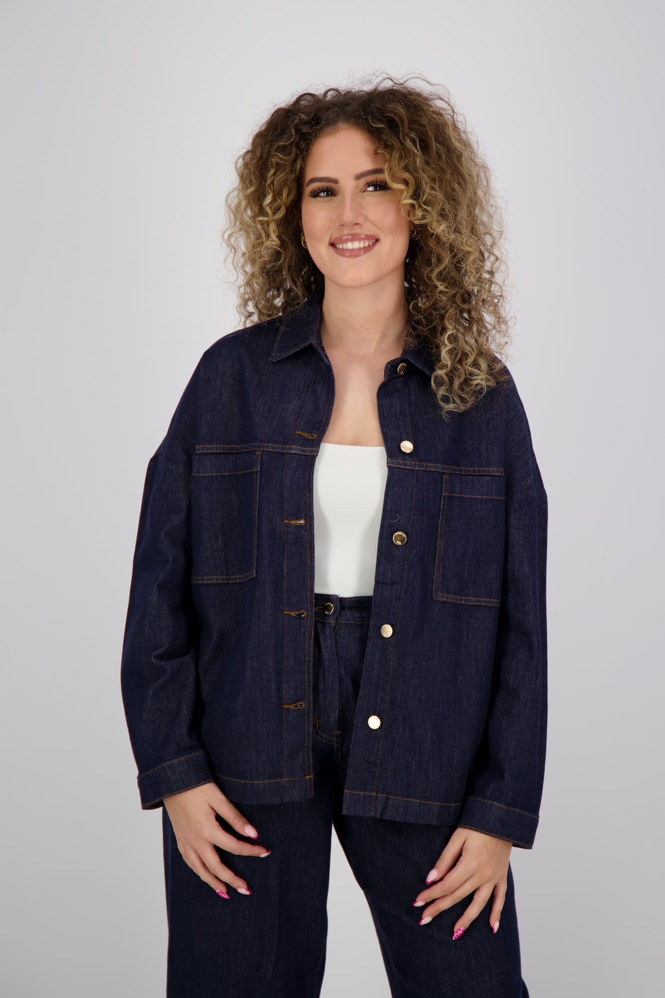 With Black Jas Odette  Jeans donker