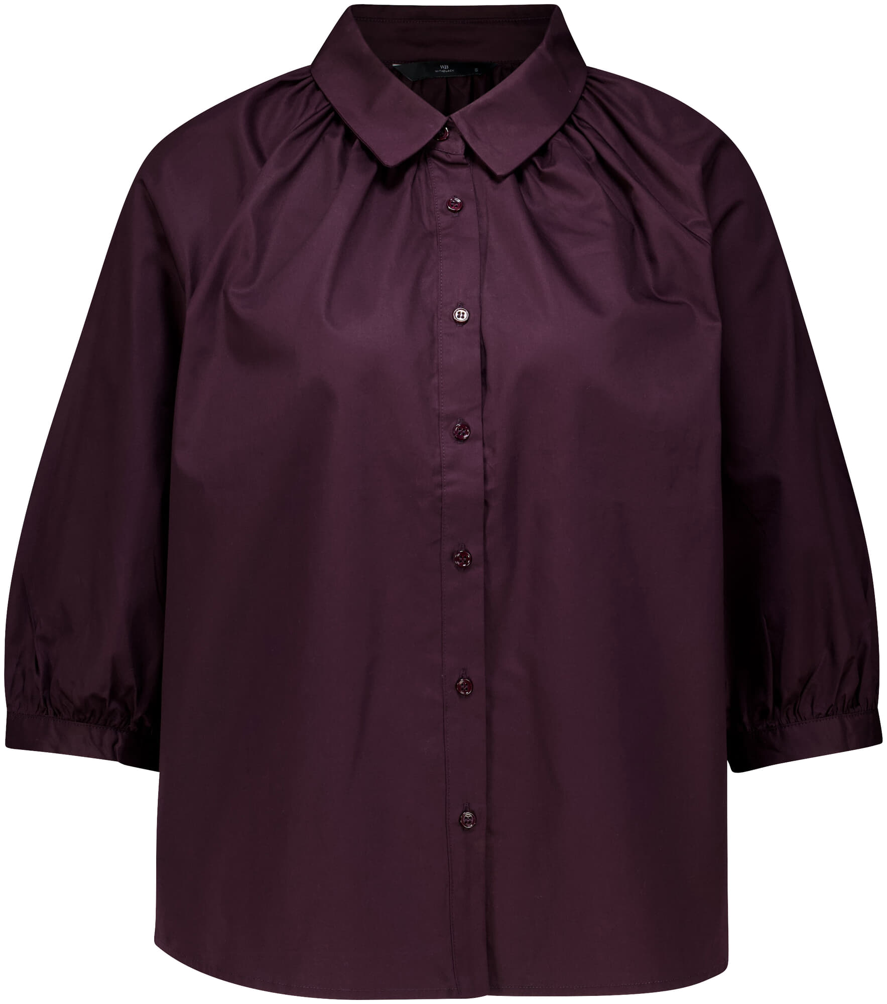 With Black Blouse Bordeaux Rood