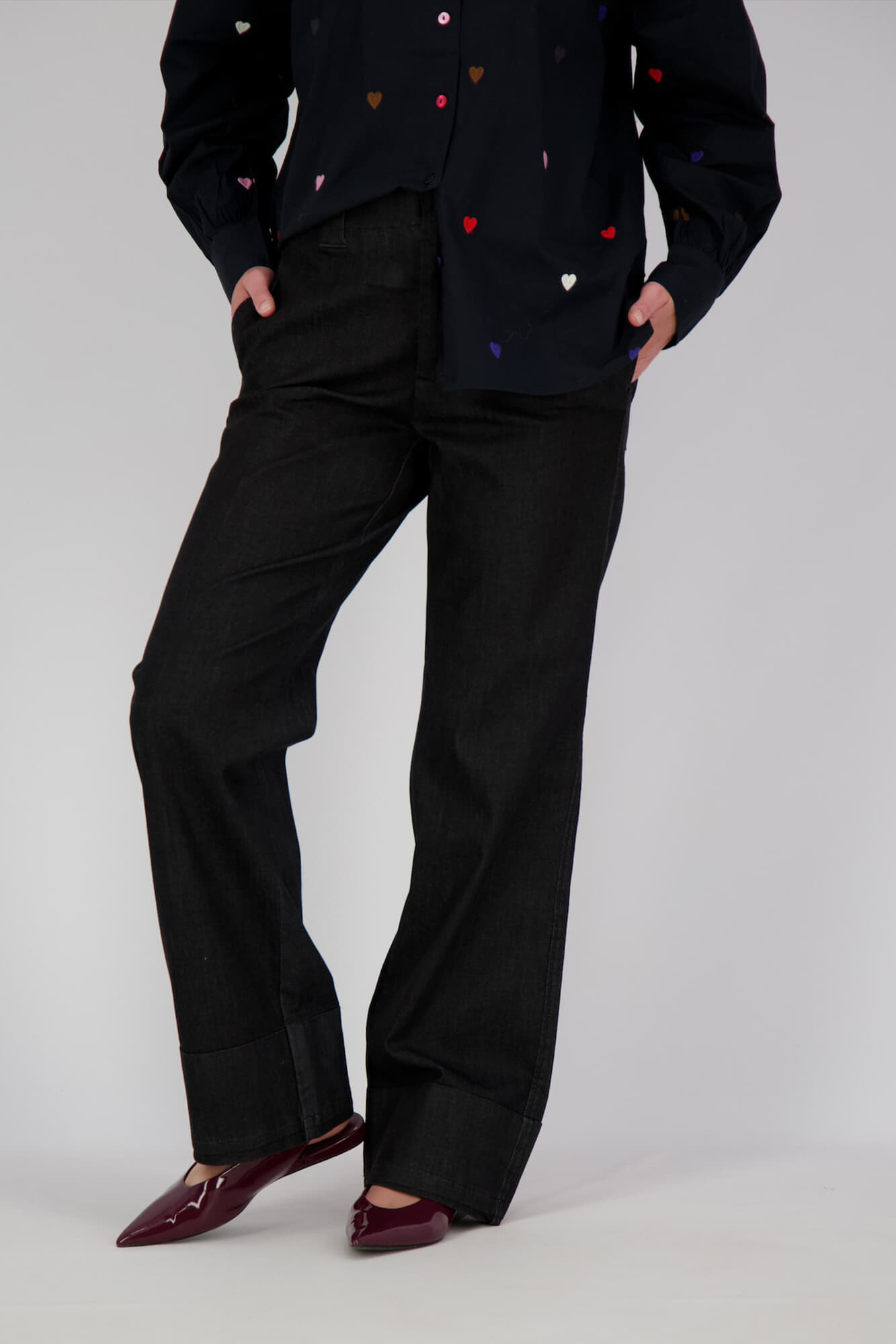 With Black Pantalon Julianna  Zwart
