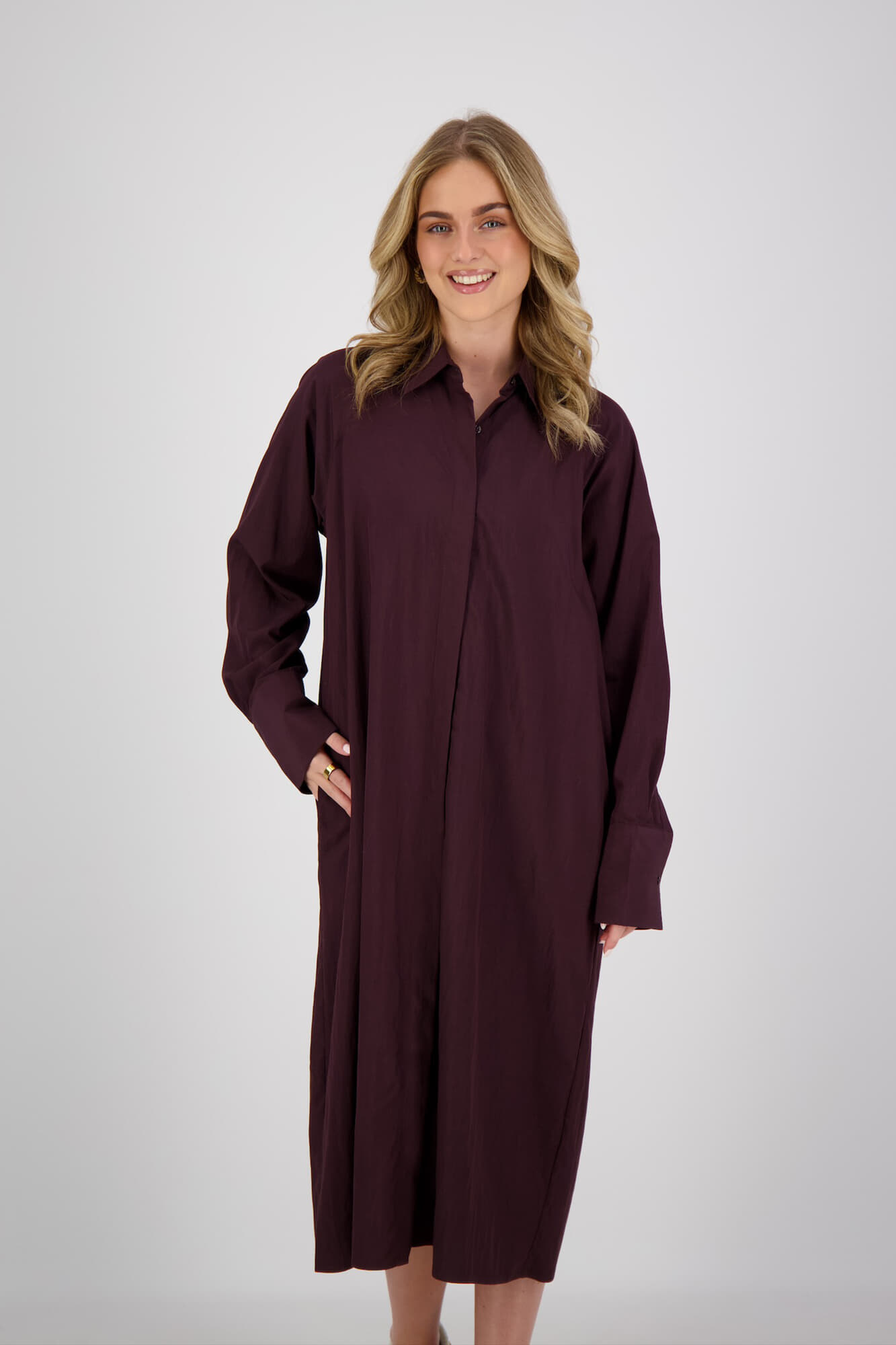 With Black Jurk Joline Bordeaux Rood