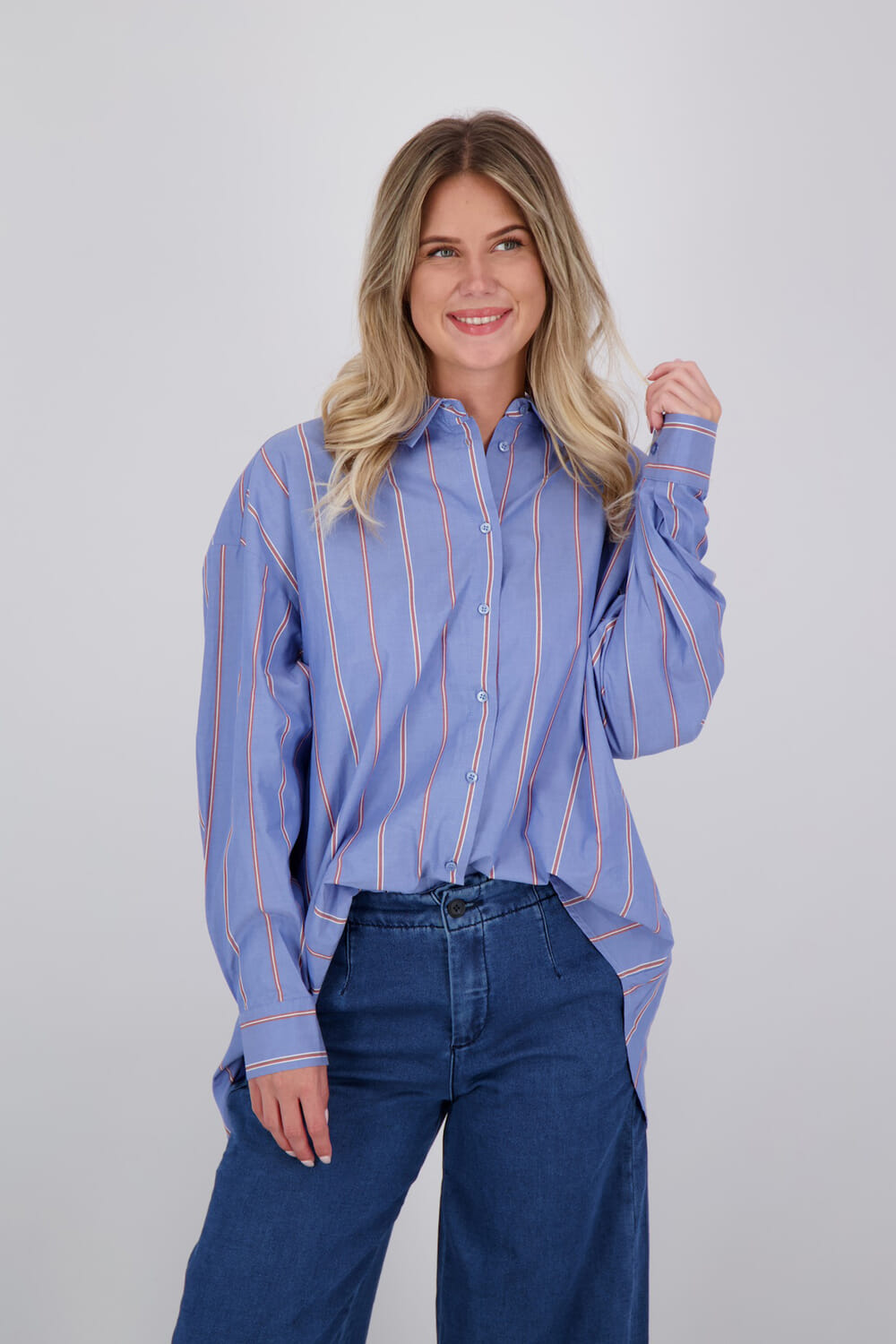 Ichi Blouse Sadia Blauw