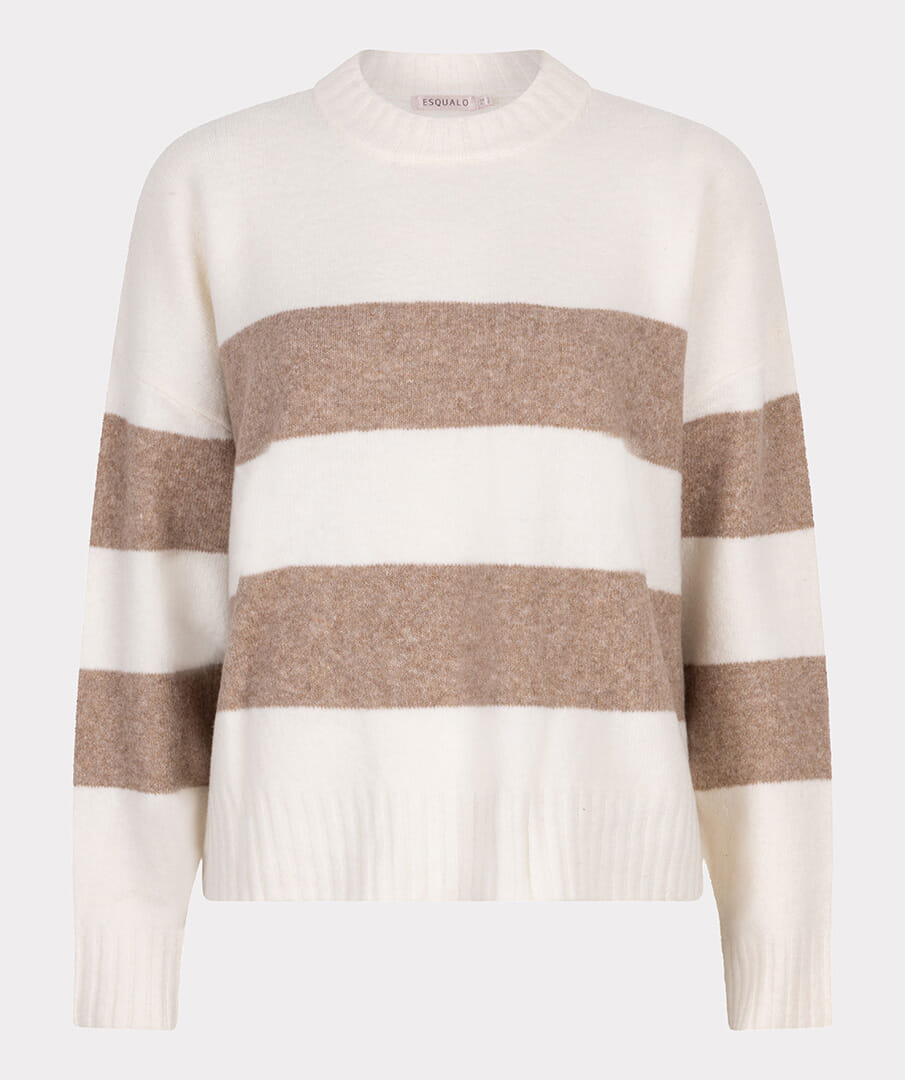 Esqualo Sweater Striped Wit